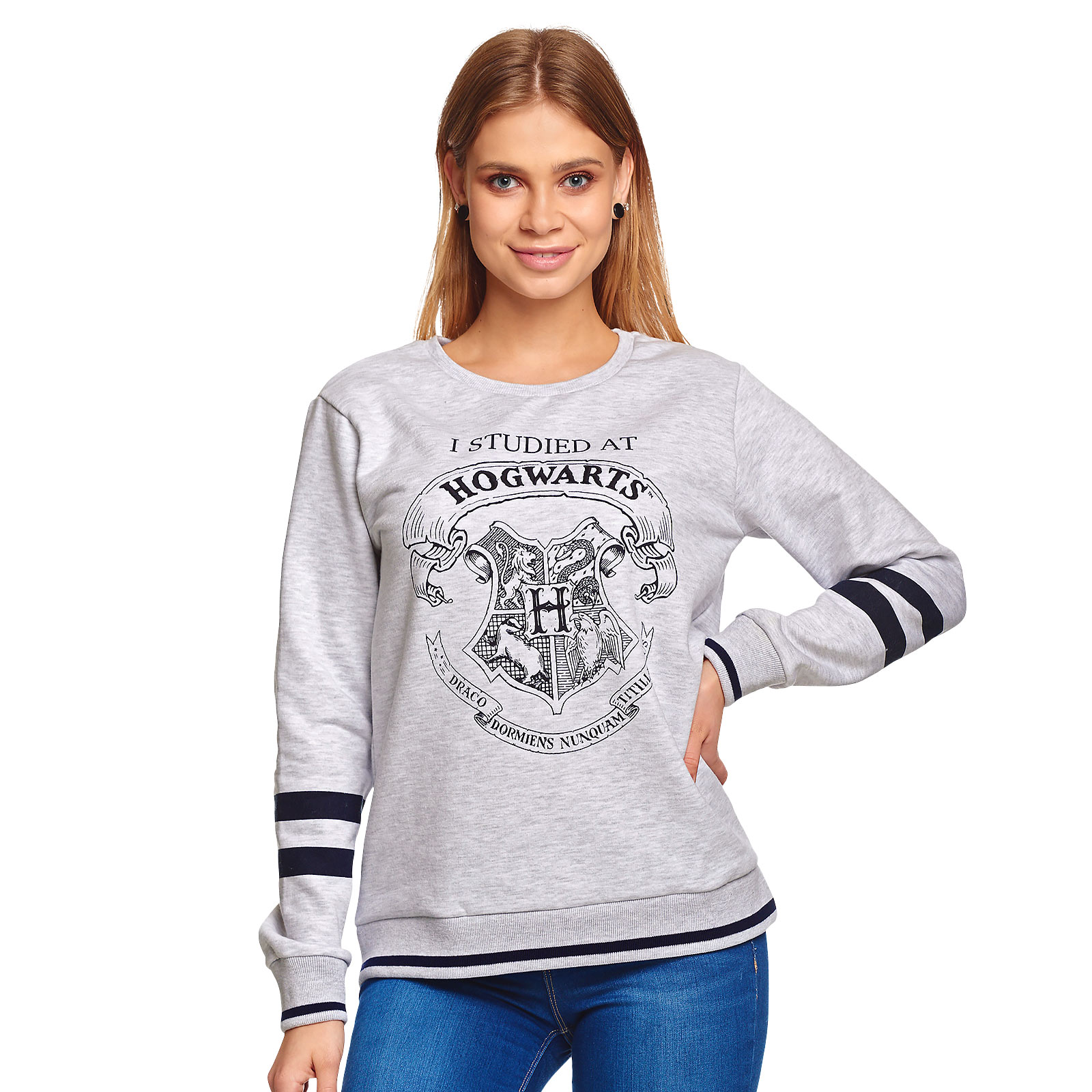 Harry Potter - I Studied at Hogwarts Damen Sweater grau