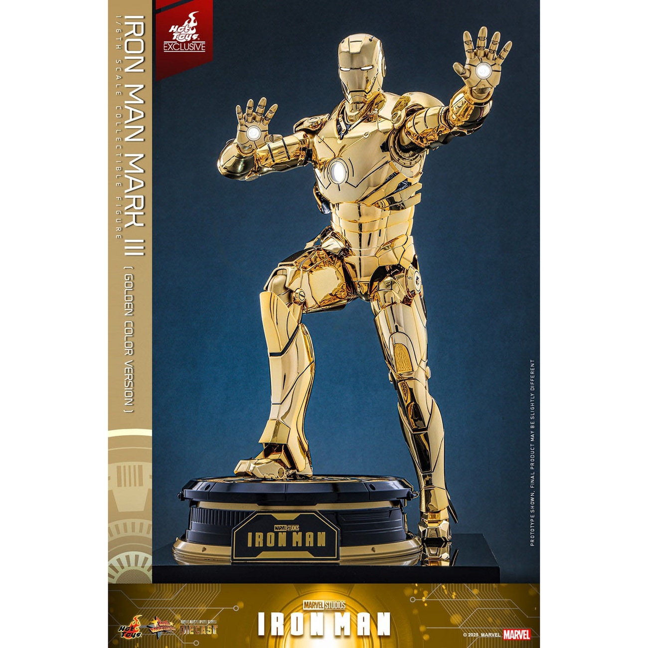 Iron Man - Iron Mark III action figure Masterpiece 1:6 Gold Color Version Esclusiva