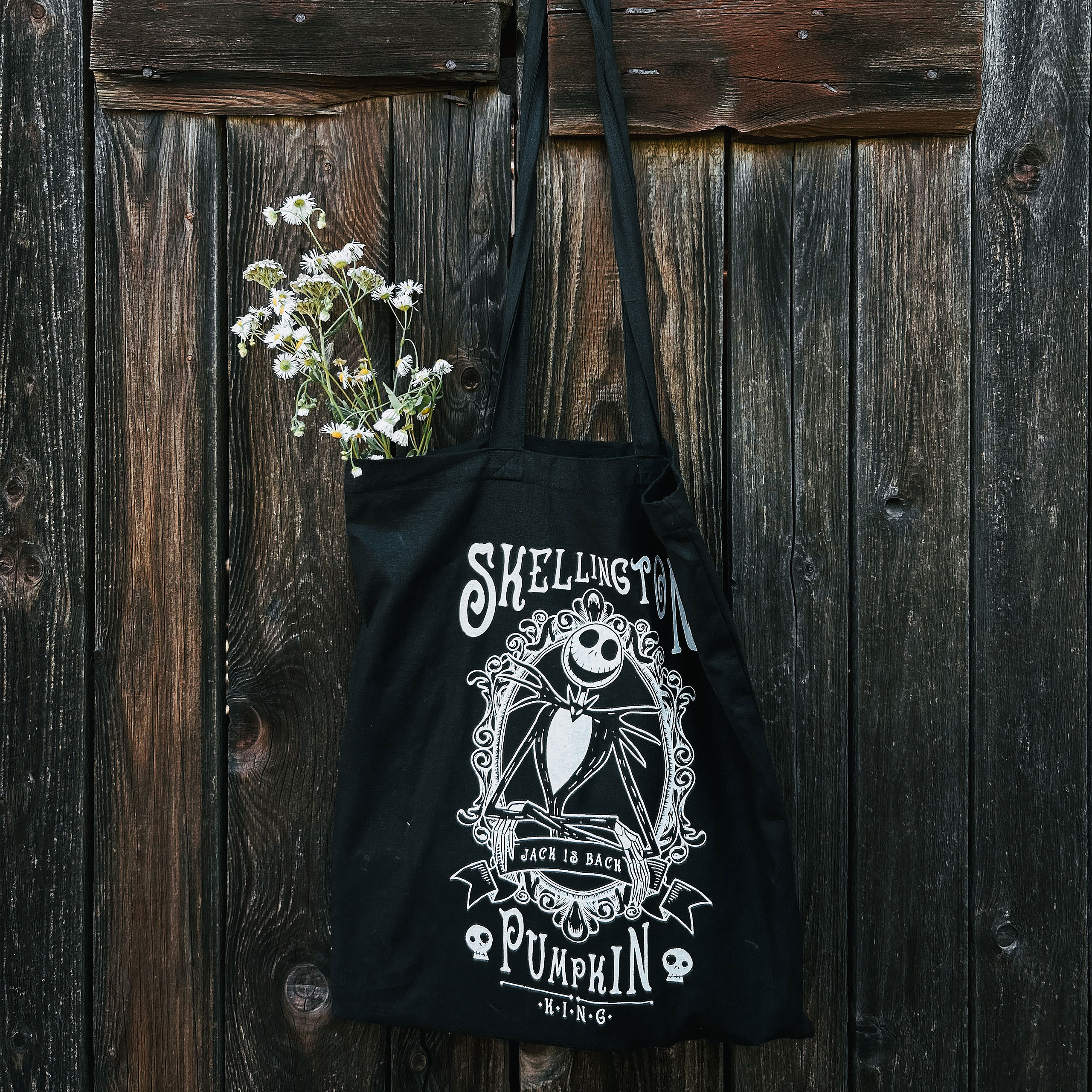 Nightmare Before Christmas - Bolsa de yute Skellington Pumpkin negra