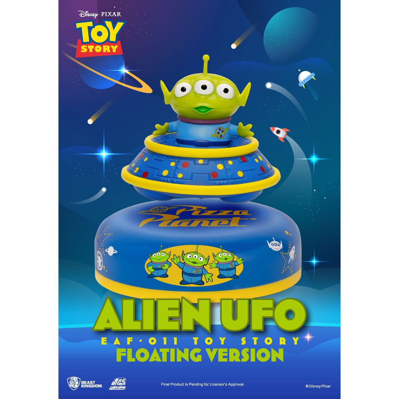 Toy Story Egg Attack modello fluttuante Alien UFO 6 cm