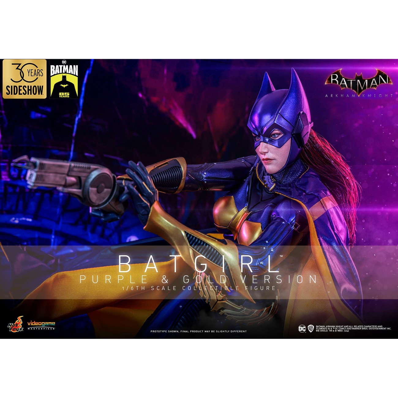 Batman Arkham Knight Videogame Masterpiece action figure 1/6 Batgirl (Purple and Gold Version) Exclusive 30 cm