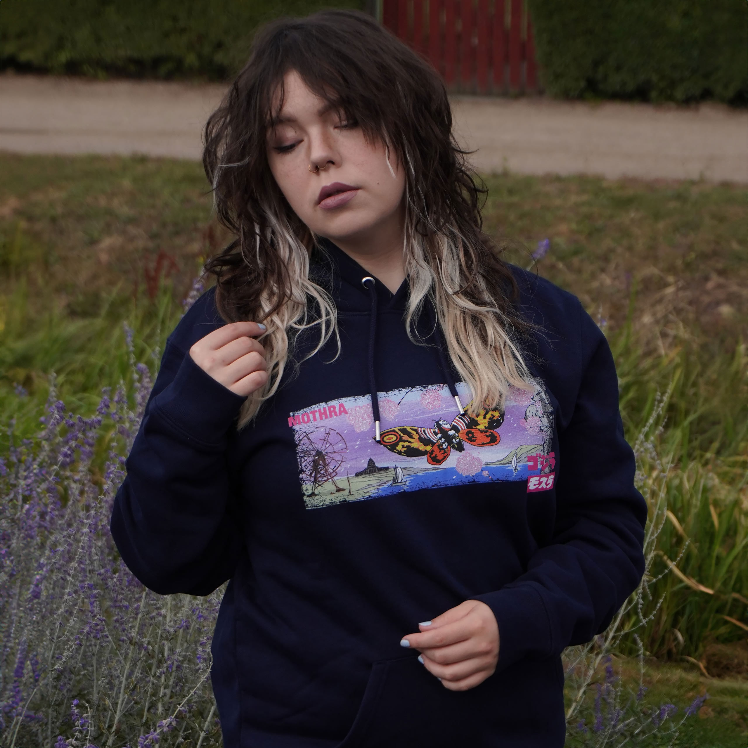 Godzilla - Mothra Hoodie blau
