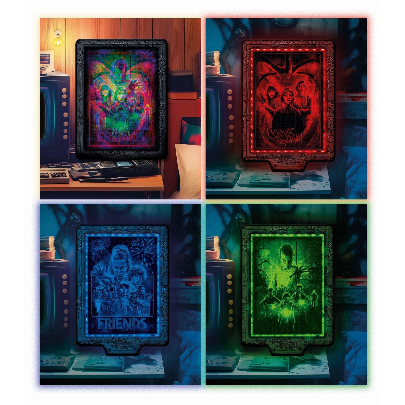 Stranger Things Metamorphic Art Collection puzzle con efecto luminoso The Upside (520 piezas)