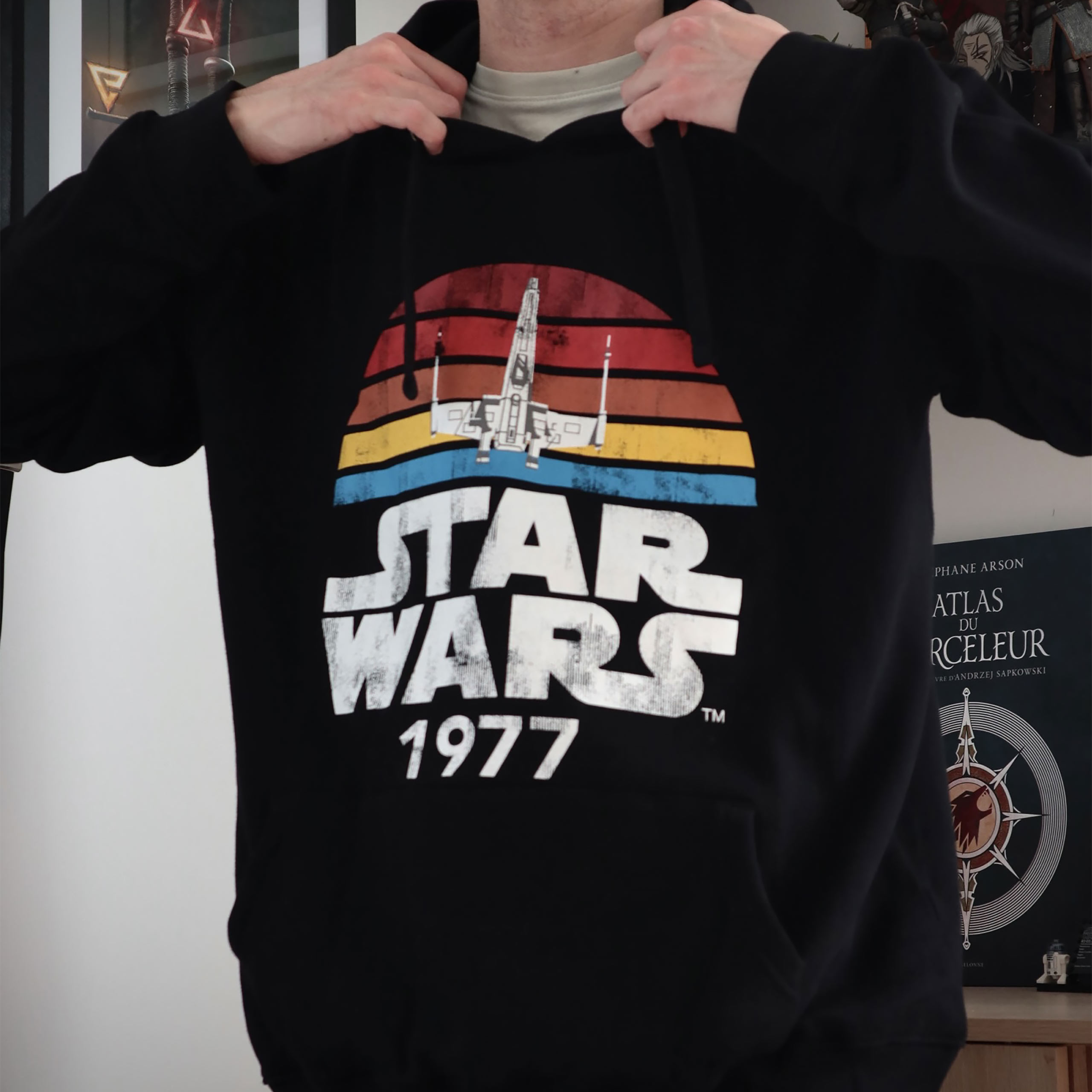 Star Wars de 1977 Sudadera Retro Negra