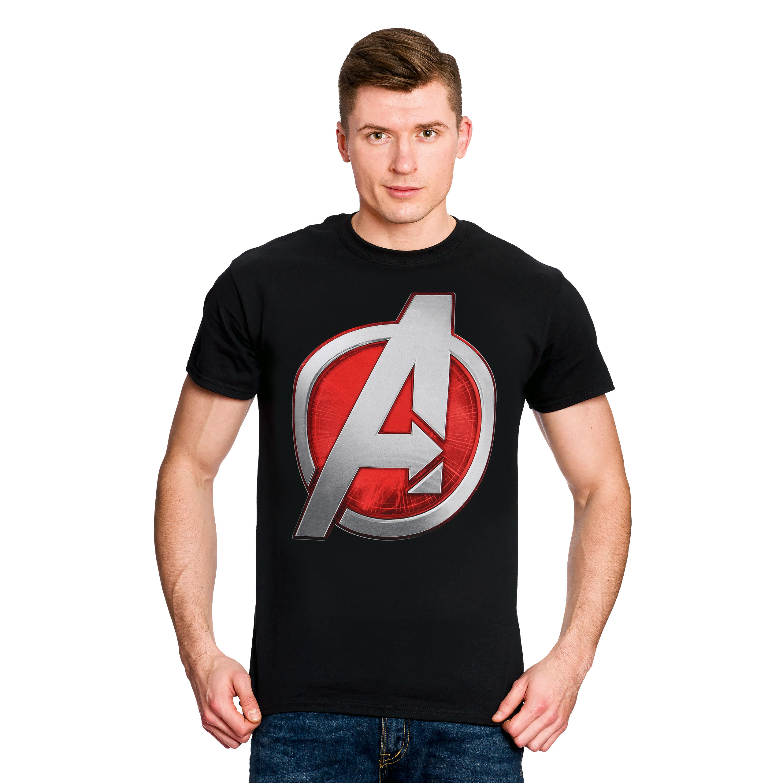 Avengers - Silver Logo T-Shirt schwarz