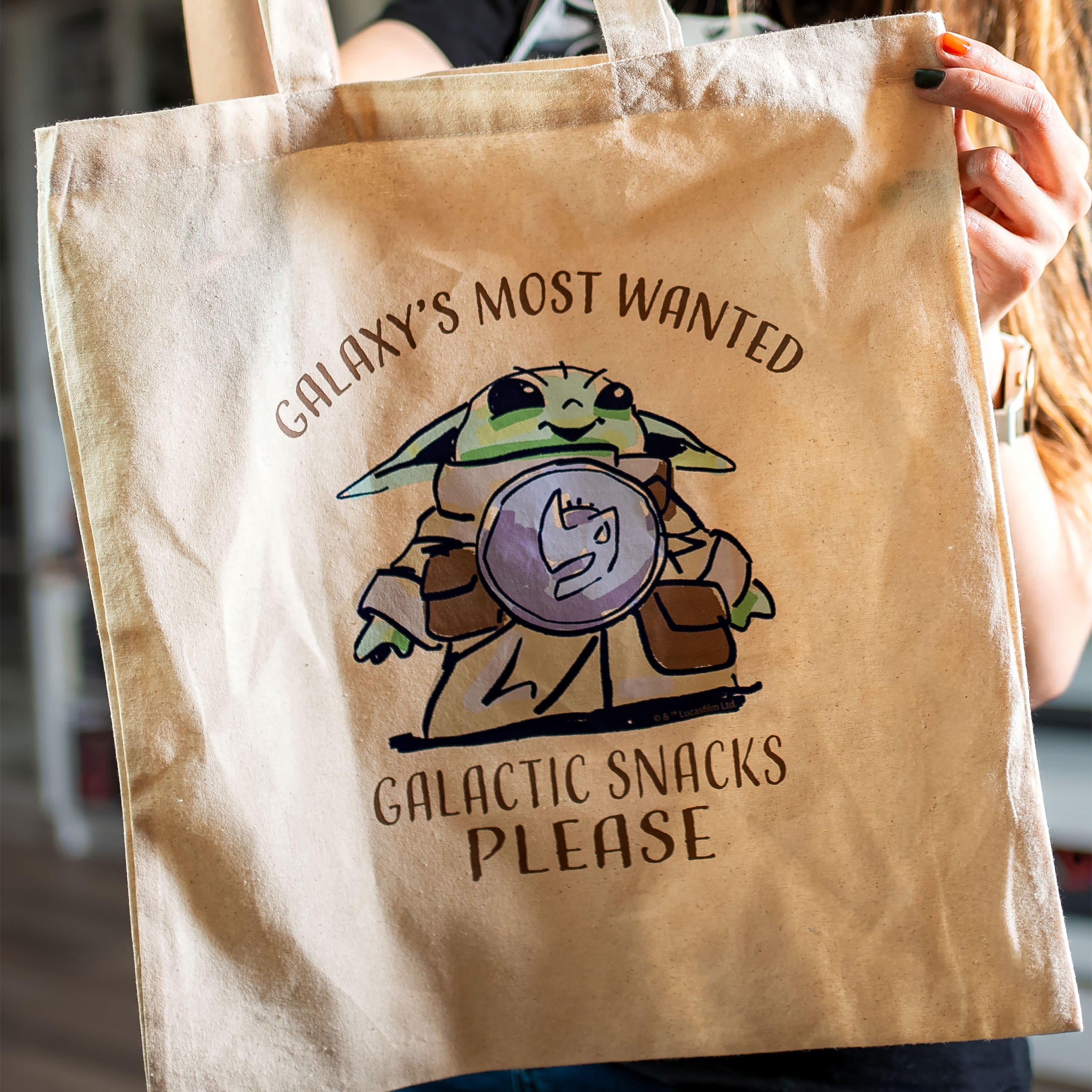 Grogu Galactic Snacks Tote Bag - Star Wars The Mandalorian and Grogu