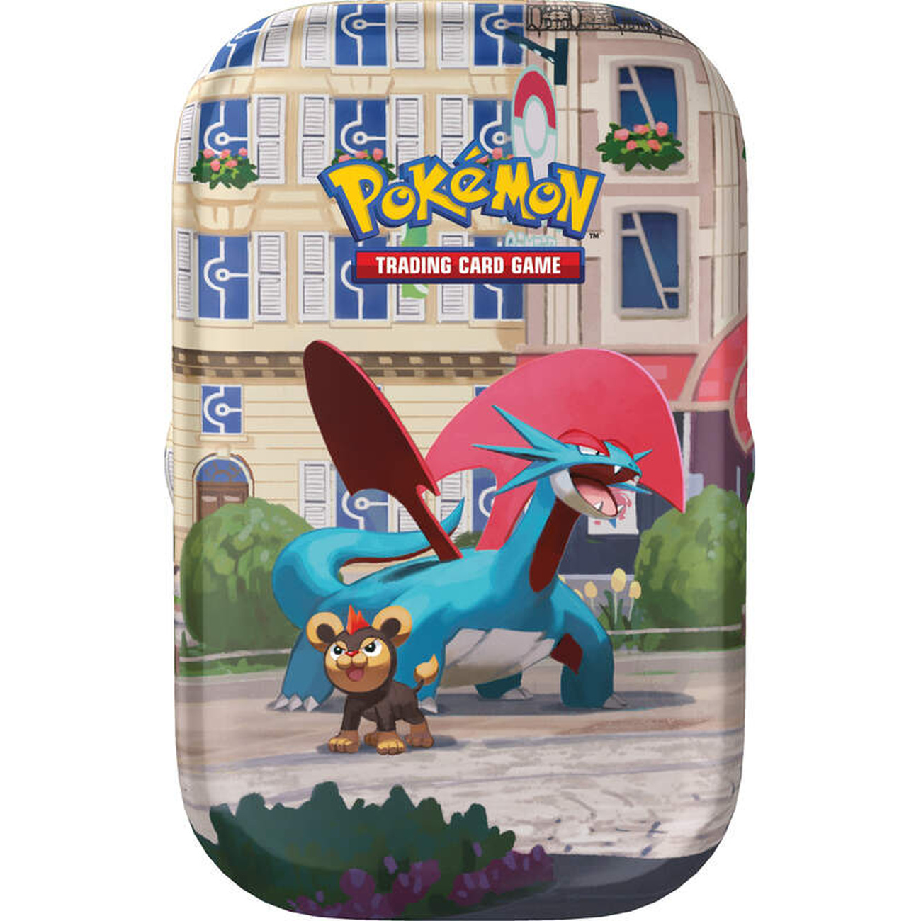 Pokémon - Ciudad Luminalia caja mini lata para cartas coleccionables
