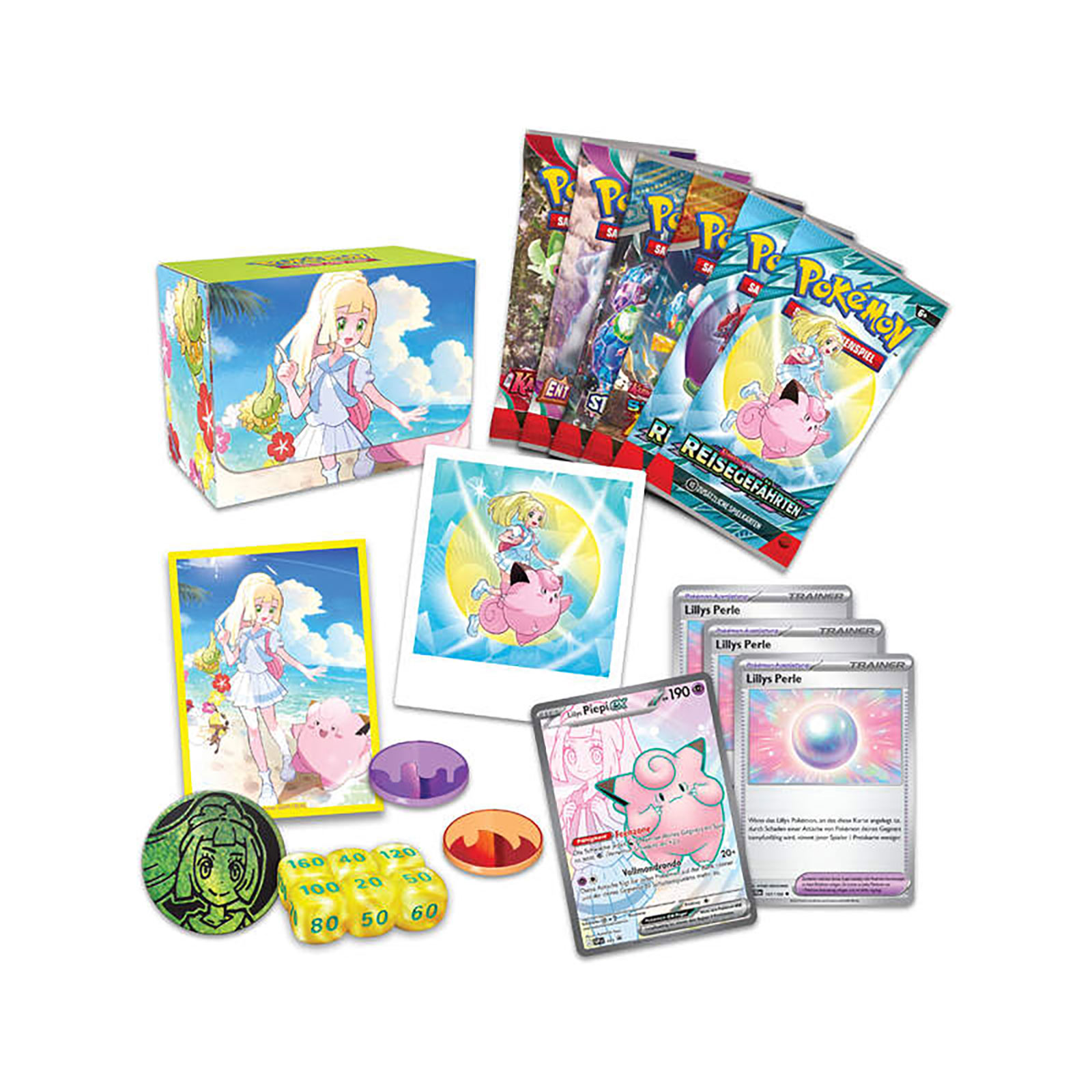Pokemon - Caja de Cartas Coleccionables Lilly Premium Torneo