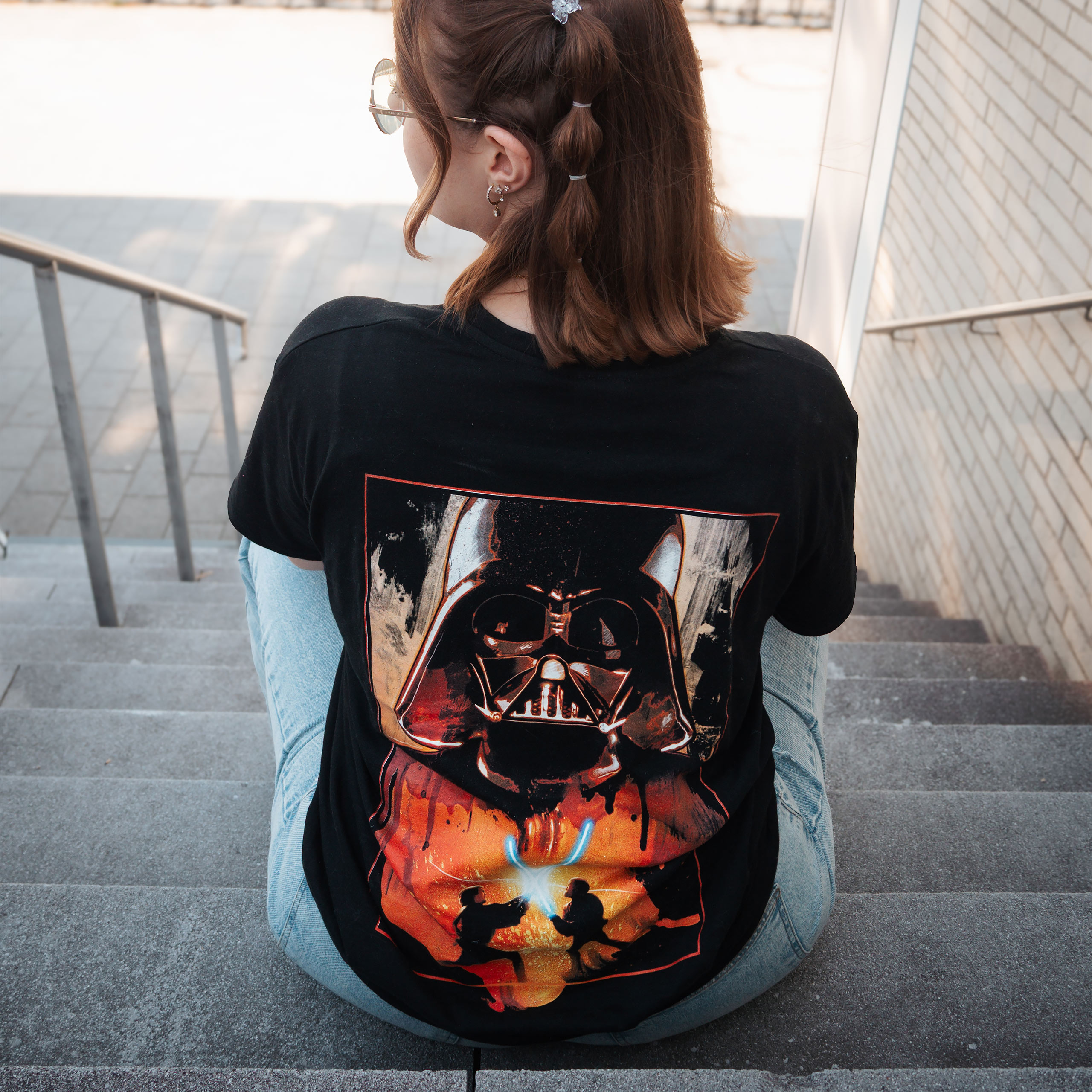 Star Wars - Darth Vader Episode III Poster T-Shirt Zwart