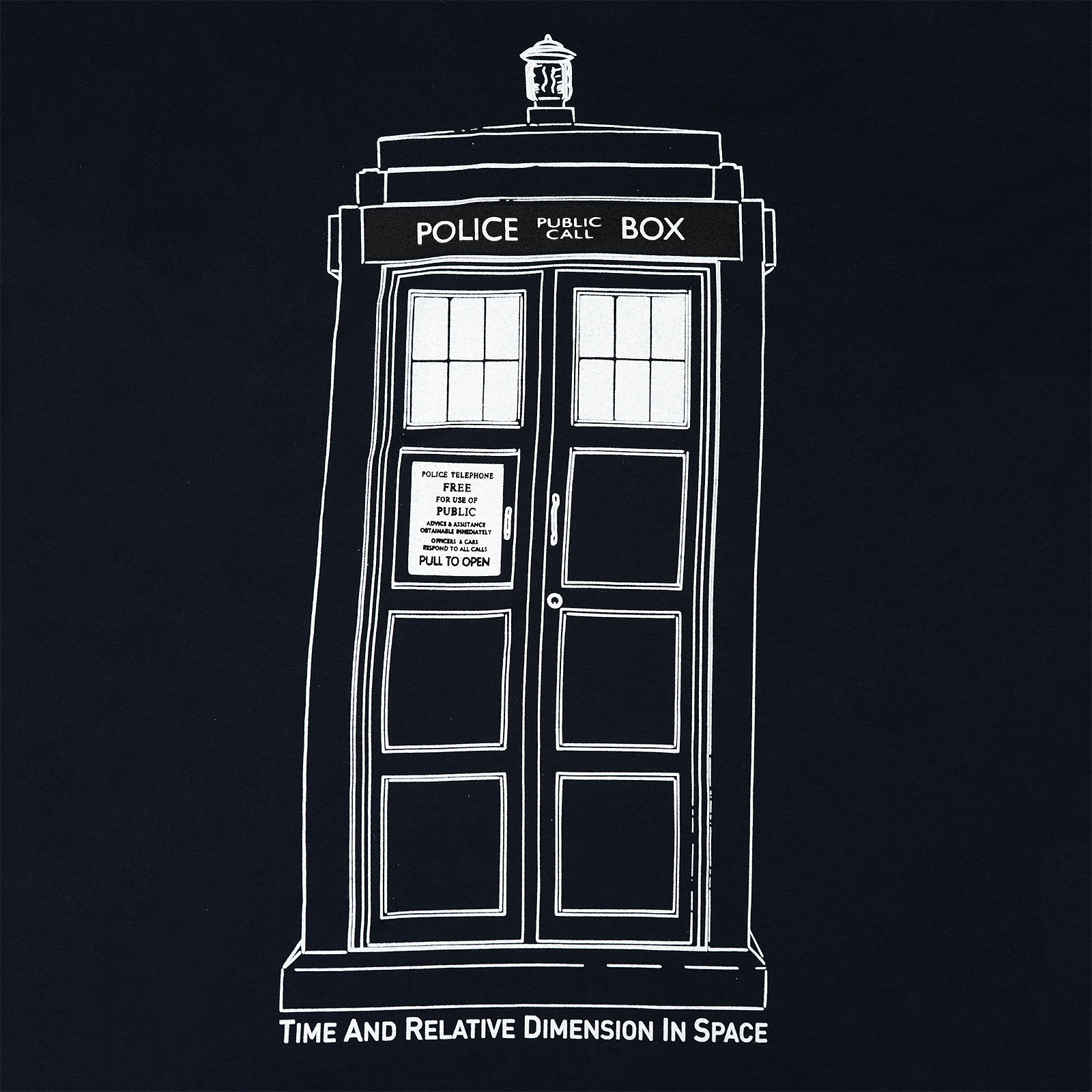 Doctor Who - Tardis Outline T-Shirt blau