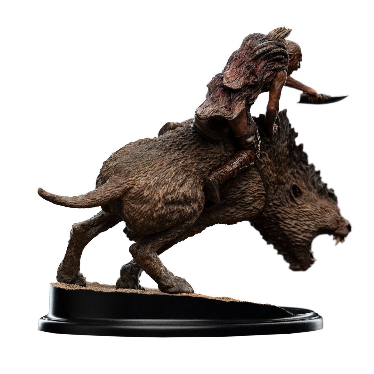 In de Ban van de Ring mini statue Sharkû op Warg 18 cm