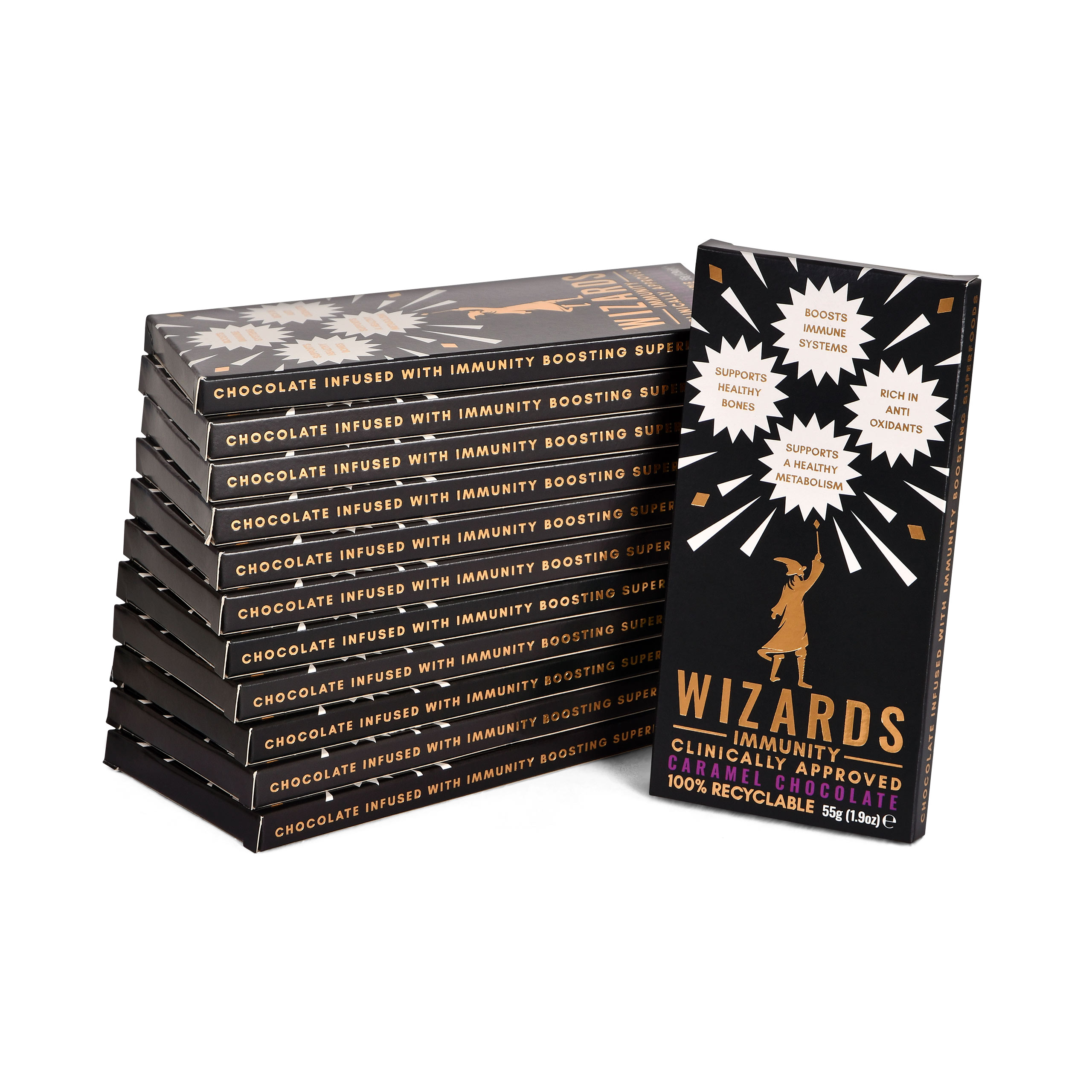 Wizards Magic - Immunity Karamell Schokolade 12 Tafeln