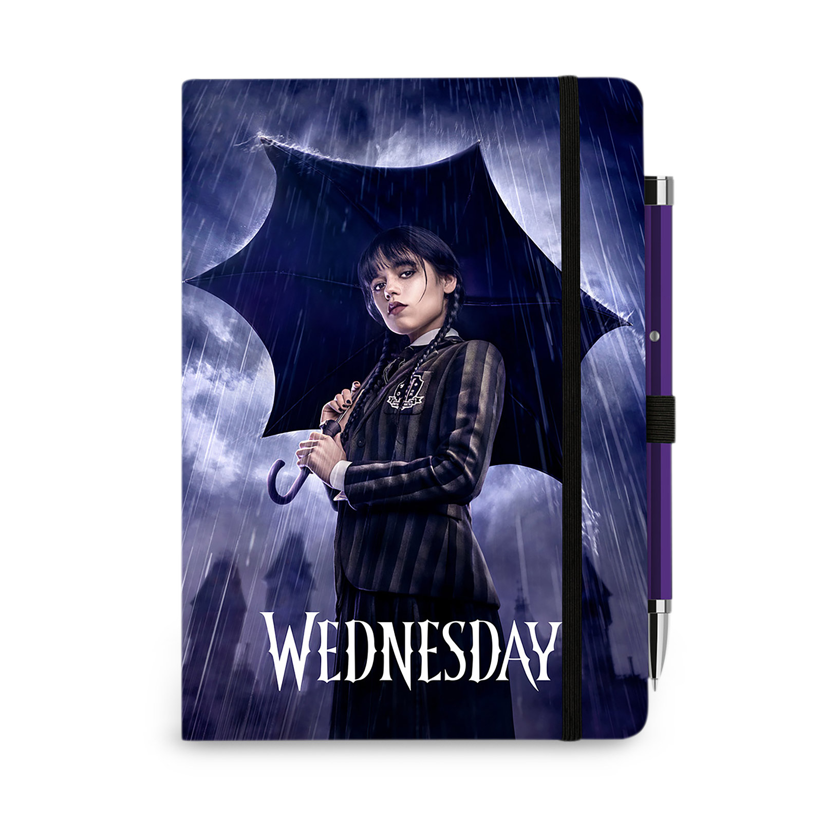 Wednesday - Downpour Notizbuch A5 mit Kugelschreiber