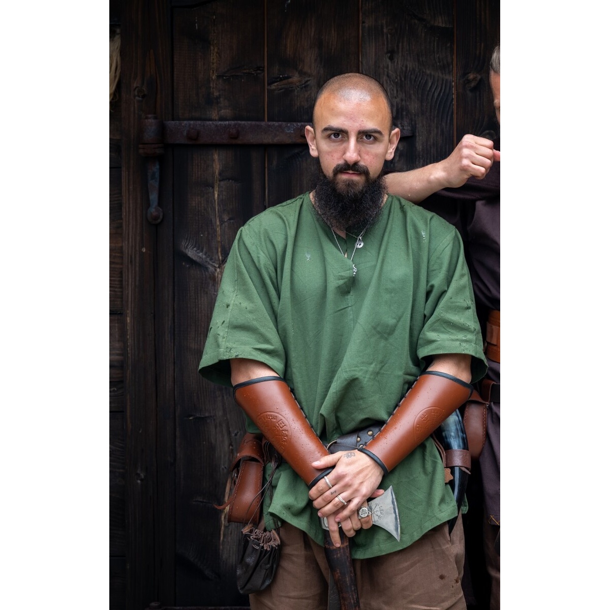 Medieval Short-Sleeve Tunic Olaf green