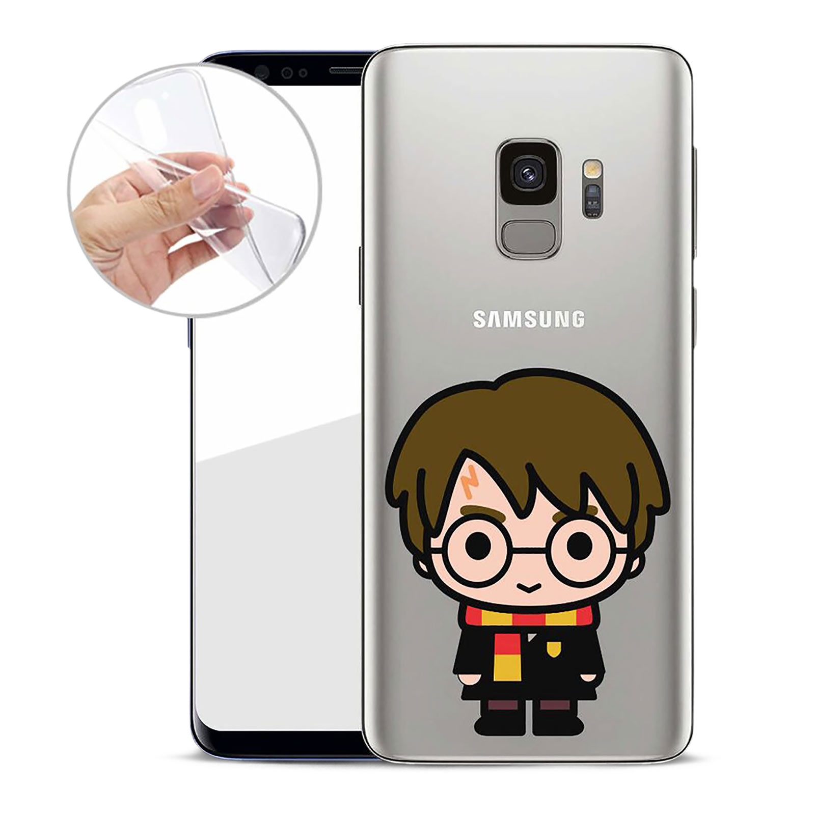 Harry Potter - Chibi Samsung Galaxy S9 Telefoonhoesje Silicone Transparant