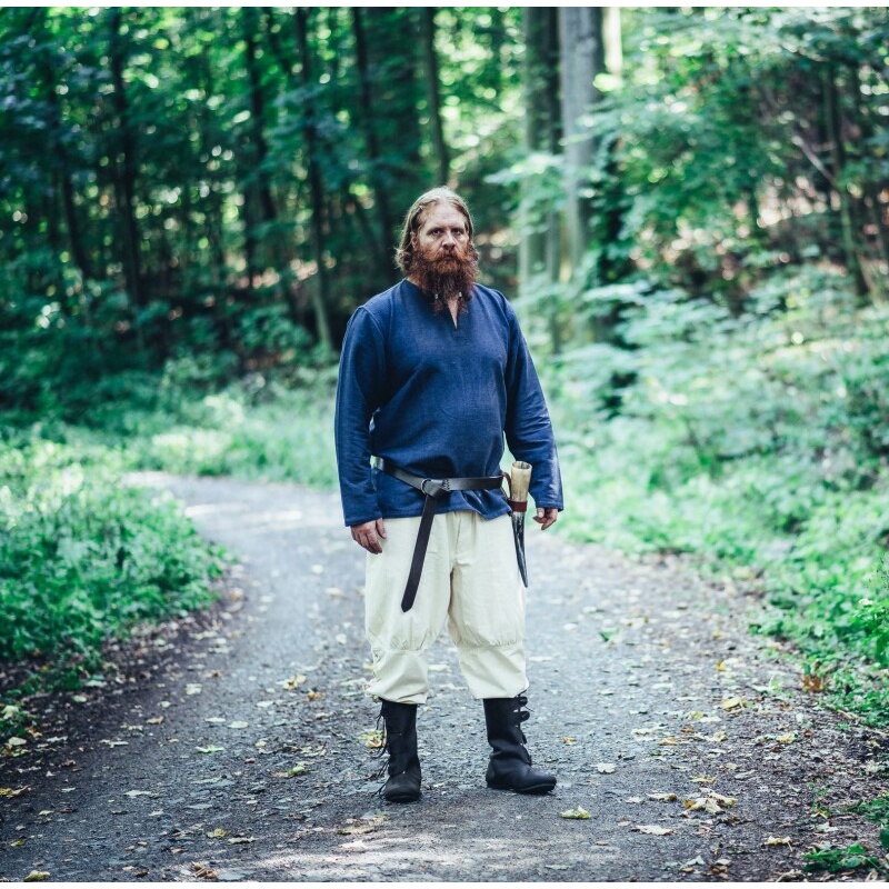 Tunique viking médiévale Ivar bleu