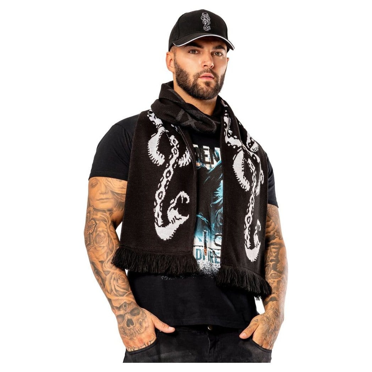 Harry Potter Scarf Dark Arts Spell Long Length Black