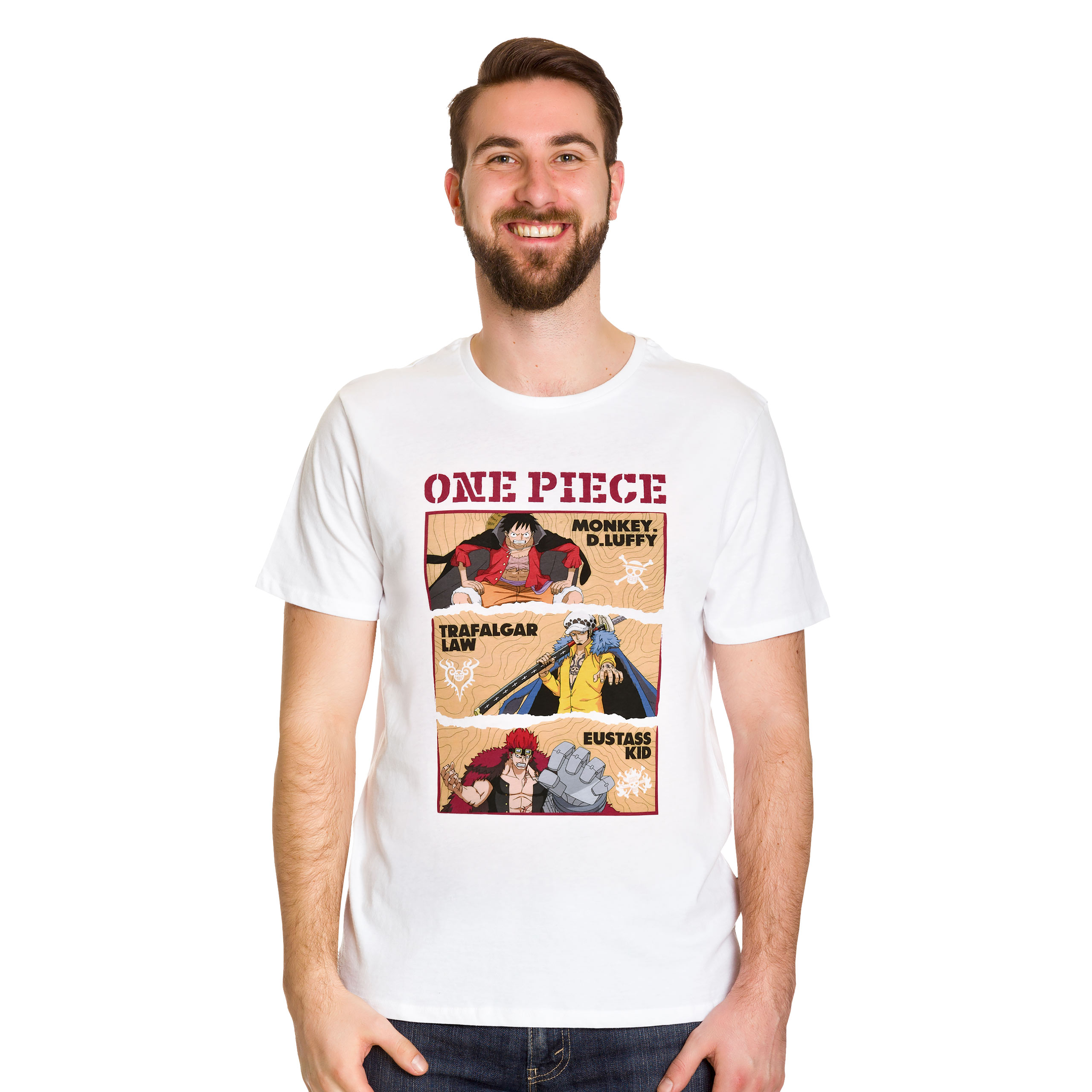 One Piece - Camiseta de Personajes Blanca