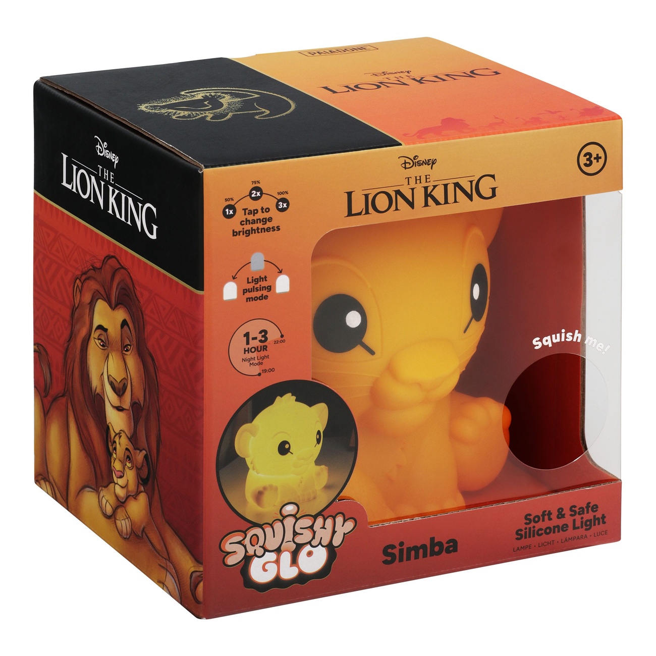Disney Squishy Glo lampe en silicone Le Roi Lion Simba 15 cm