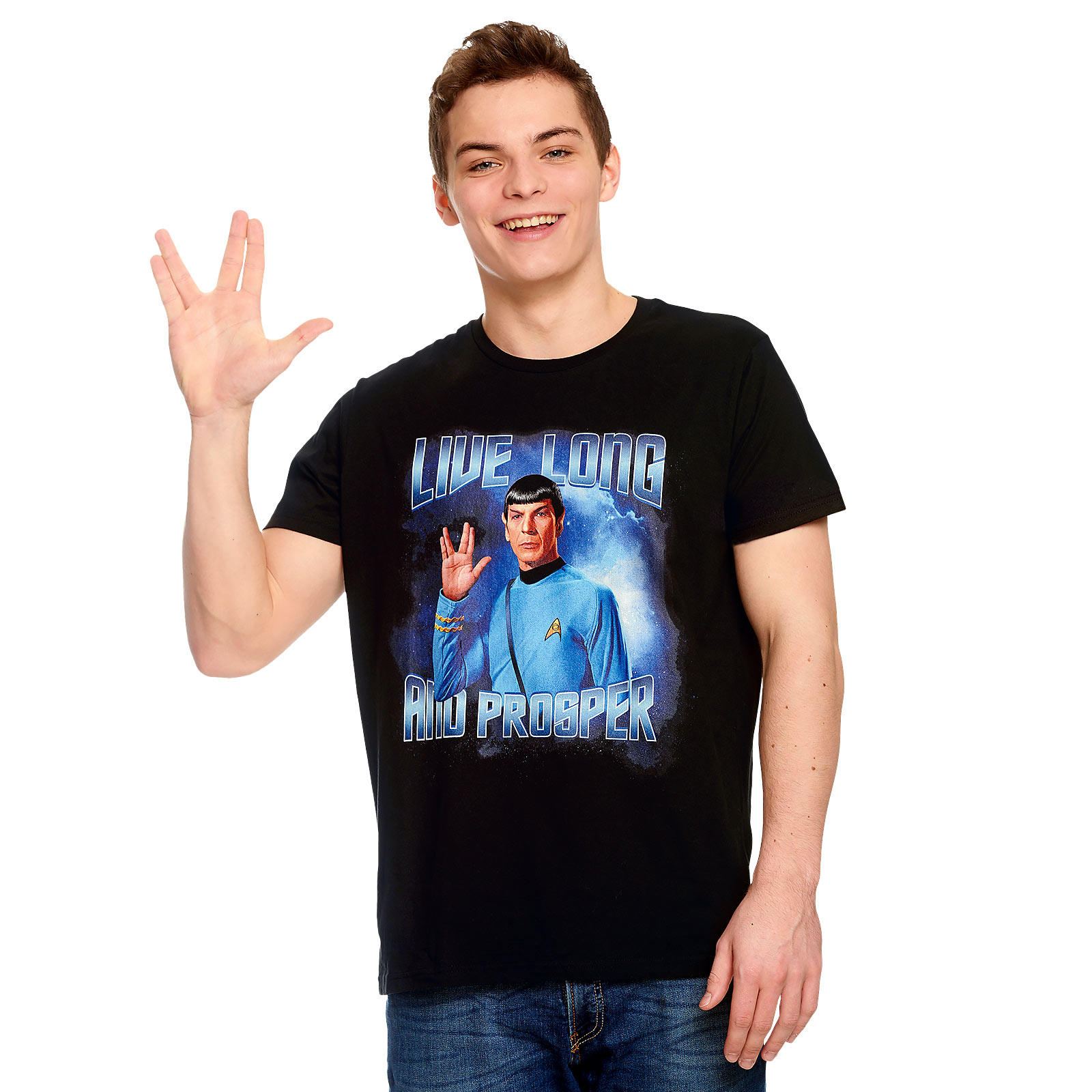 Star Trek - Spock Live Long and Prosper T-Shirt noir