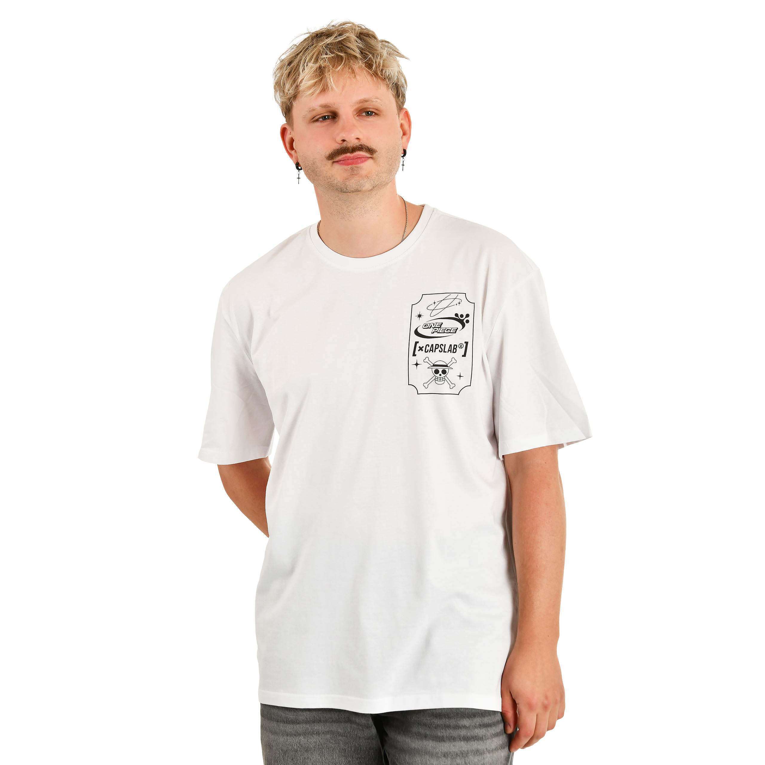 One Piece - Luffy Capslab Oversize T-Shirt weiß