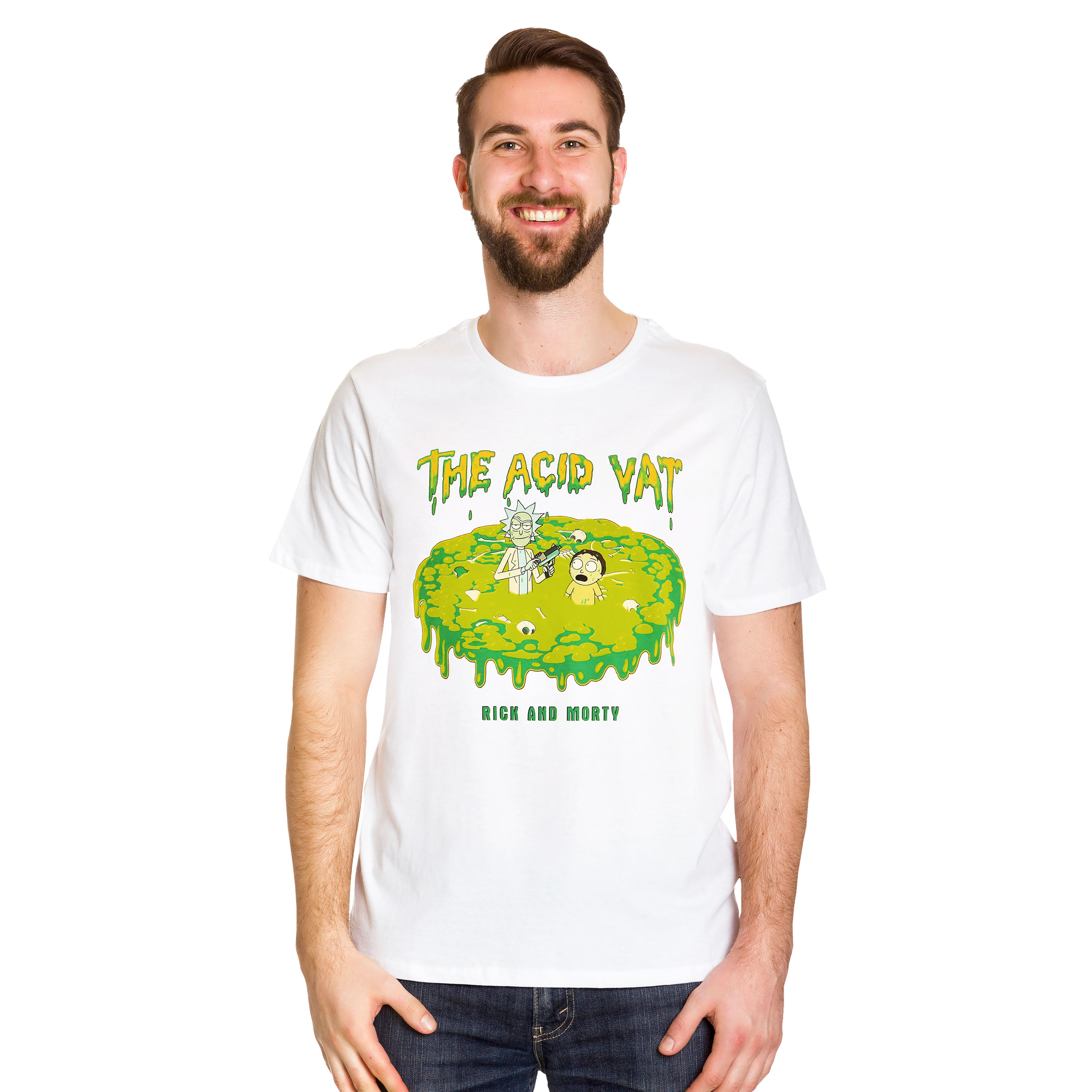 Rick and Morty - The Acid Vat T-Shirt weiß