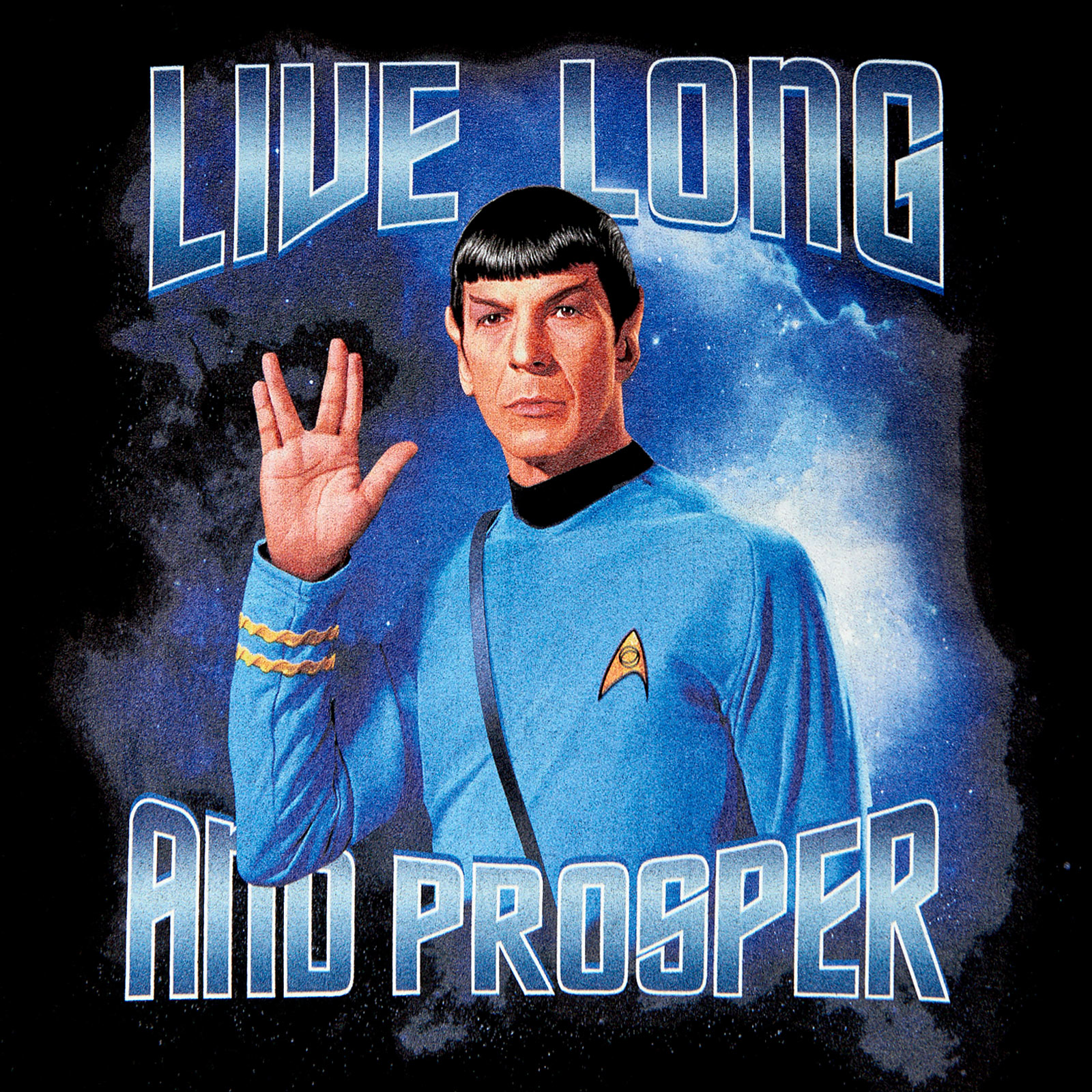 Star Trek - Spock Live Long and Prosper T-Shirt Black