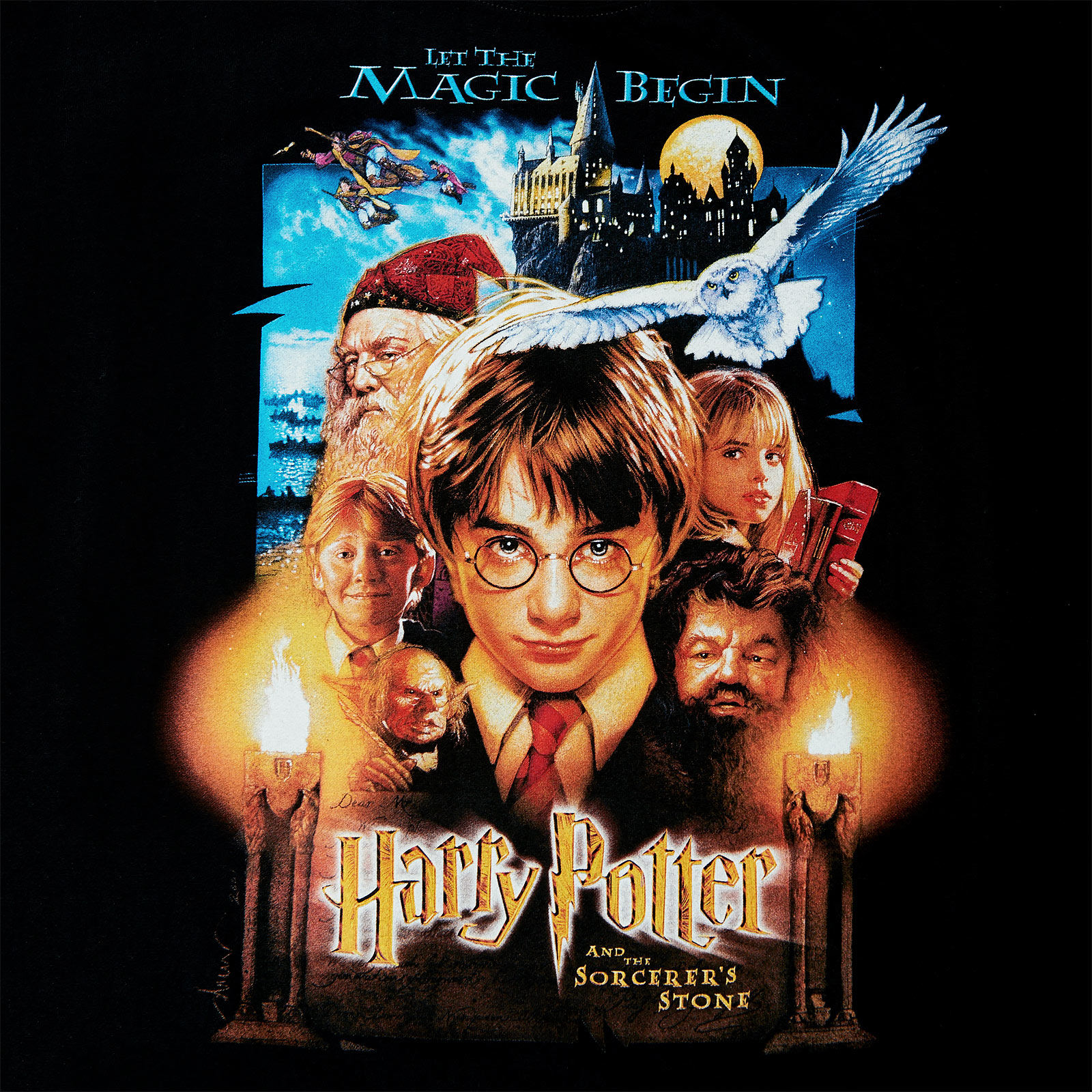 Harry Potter - Steen der Wijzen Poster T-Shirt Zwart