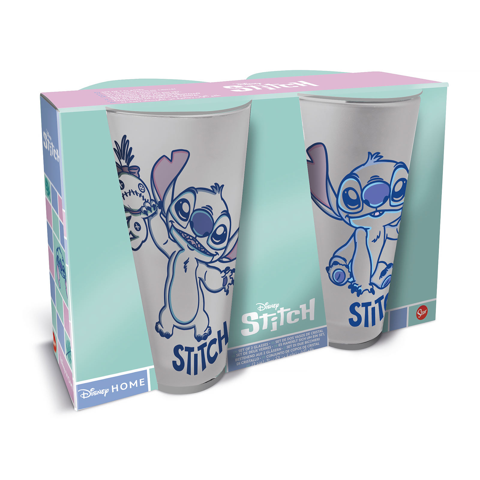 Lot de 2 verres Stitch Aloha - Lilo & Stitch