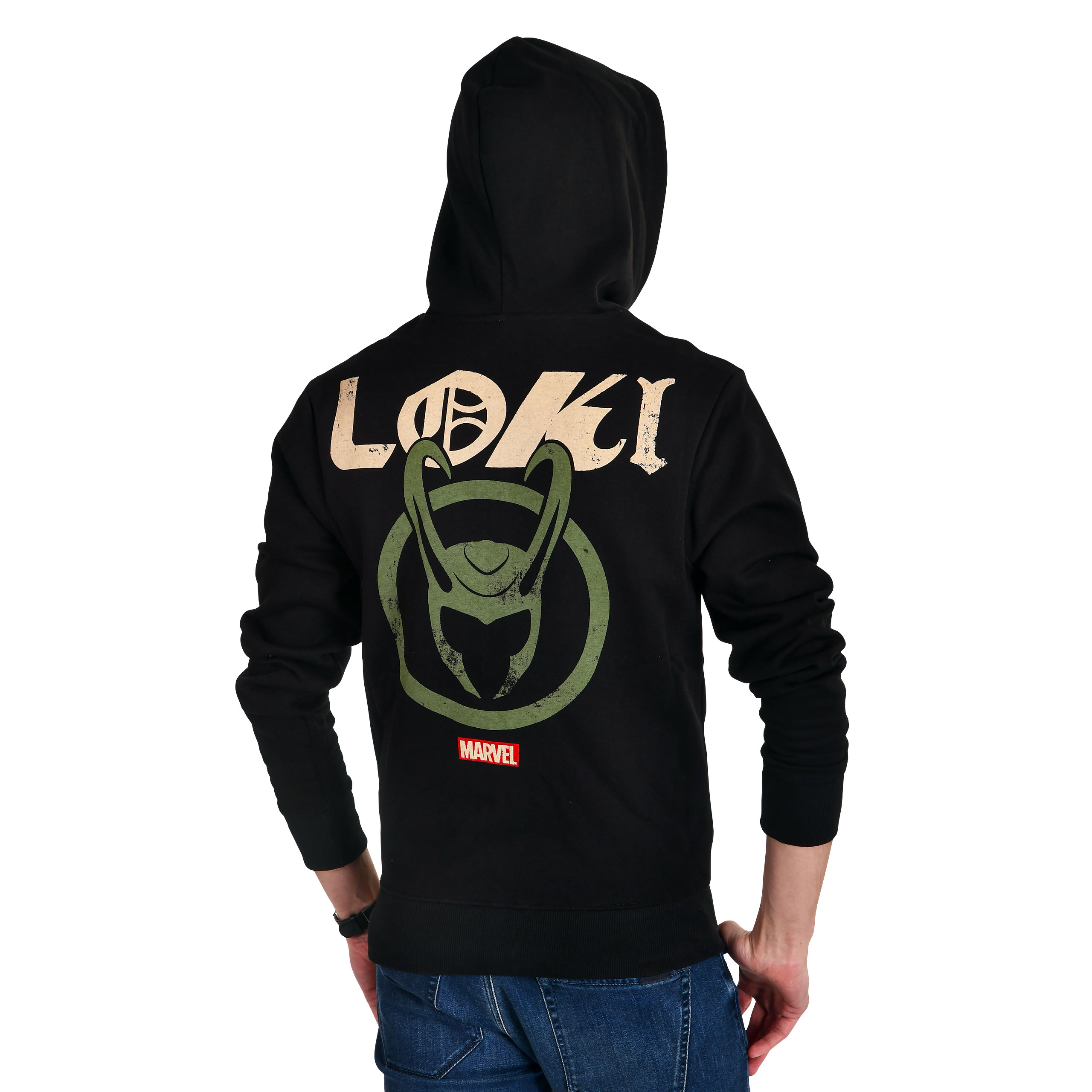 Loki - Logo Badge Kapuzenjacke schwarz
