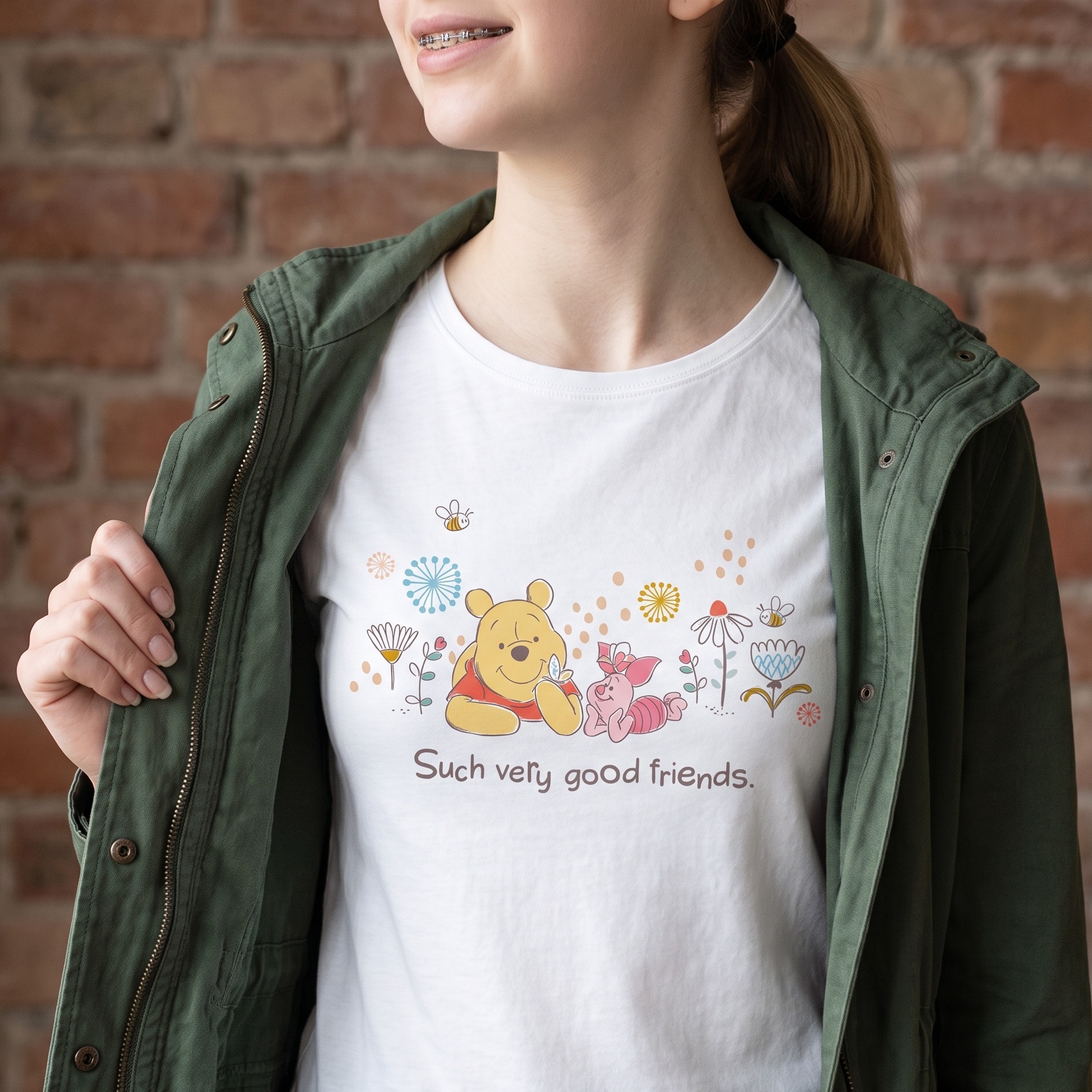 Winnie l’Ourson - Good Friends T-shirt femme blanc