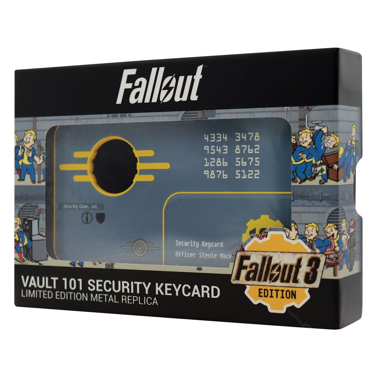 Fallout 3 Réplica Tarjeta de Seguridad Vault 101 Edición Limitada