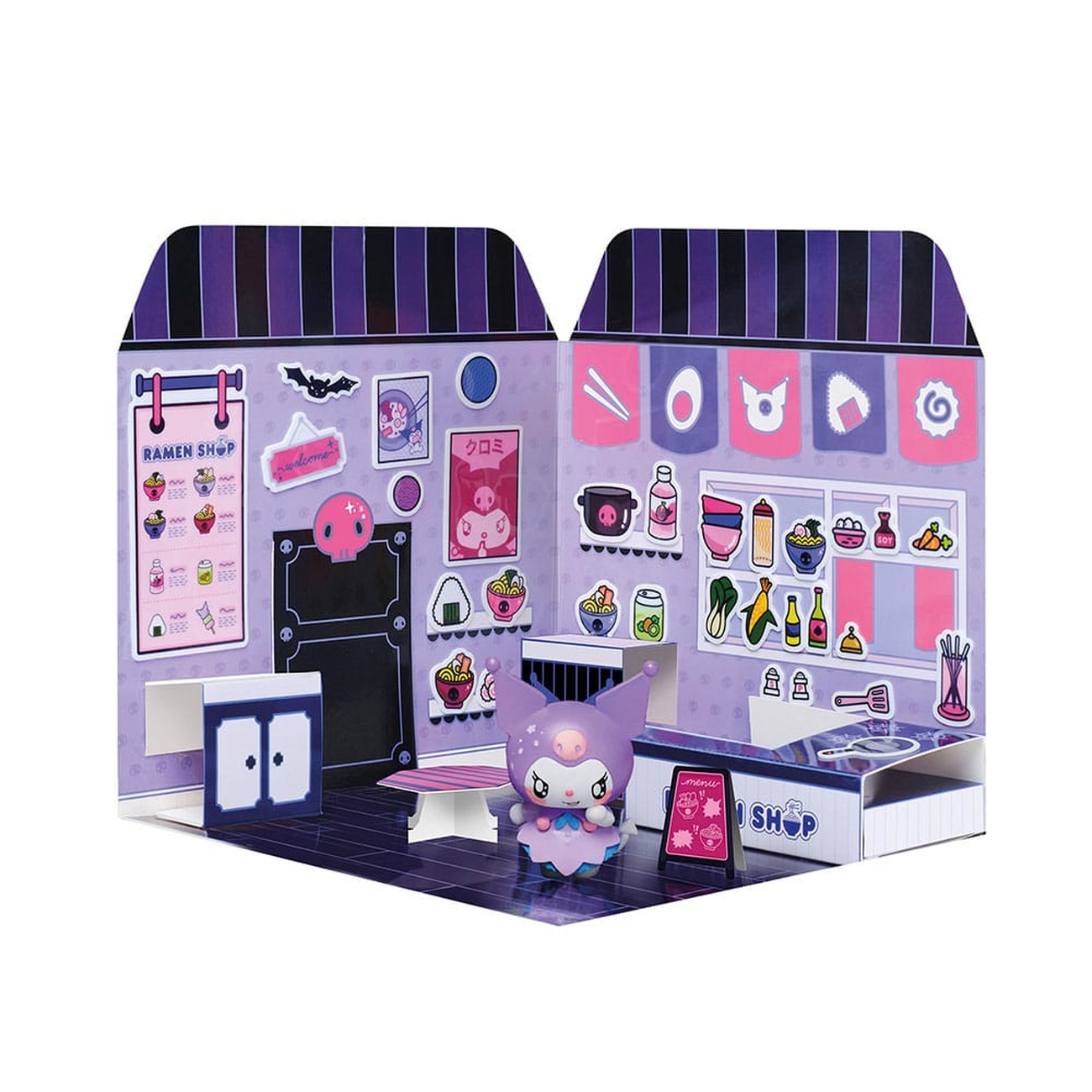 Hello Kitty and Friends Mini Figurka Sticker House Kuromi Ramen Shop