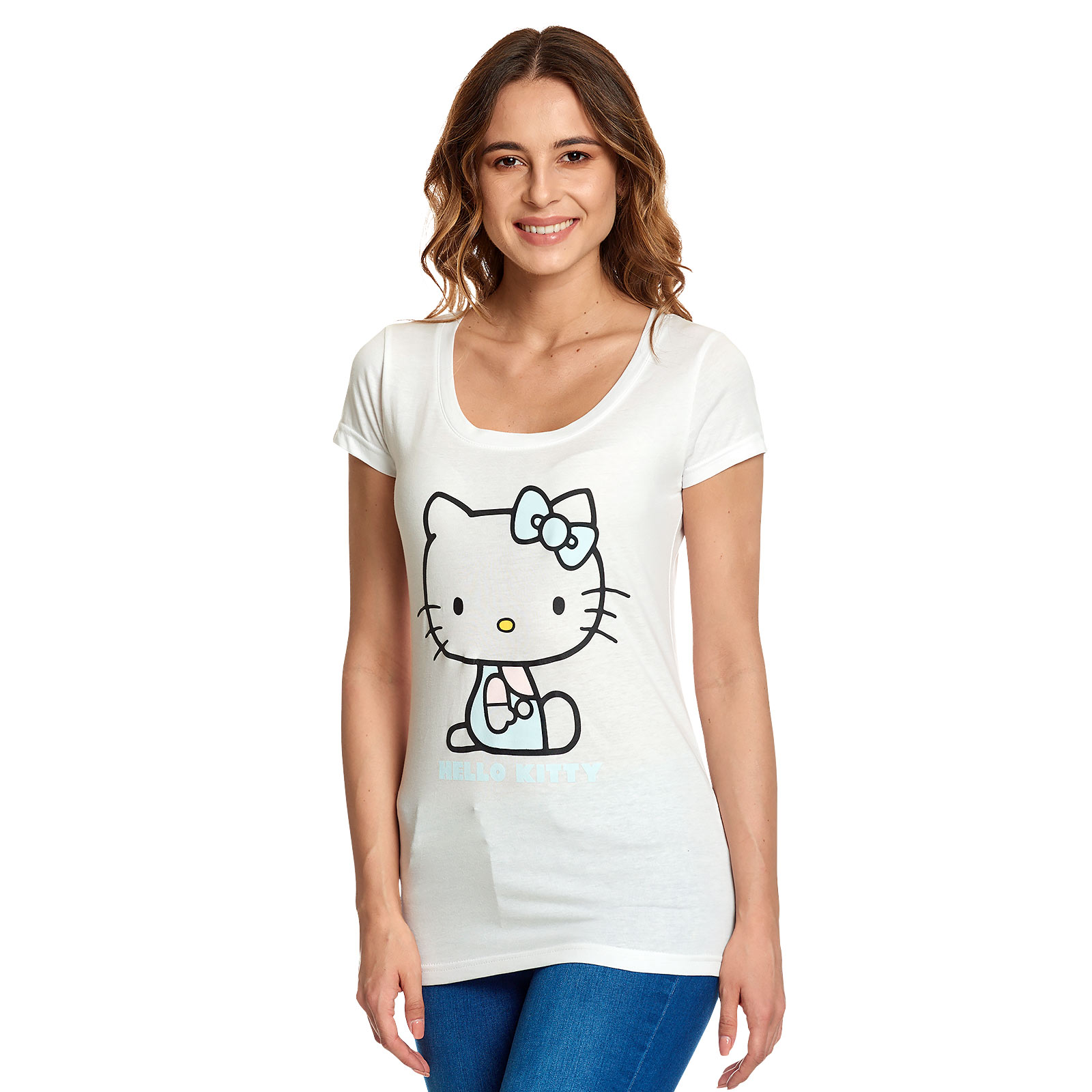 T-shirt Femme Style3 'Soft Kitty' - 100% Coton, Coupe Ajustée, Imprimé Vintage - Certifié Öko-Tex