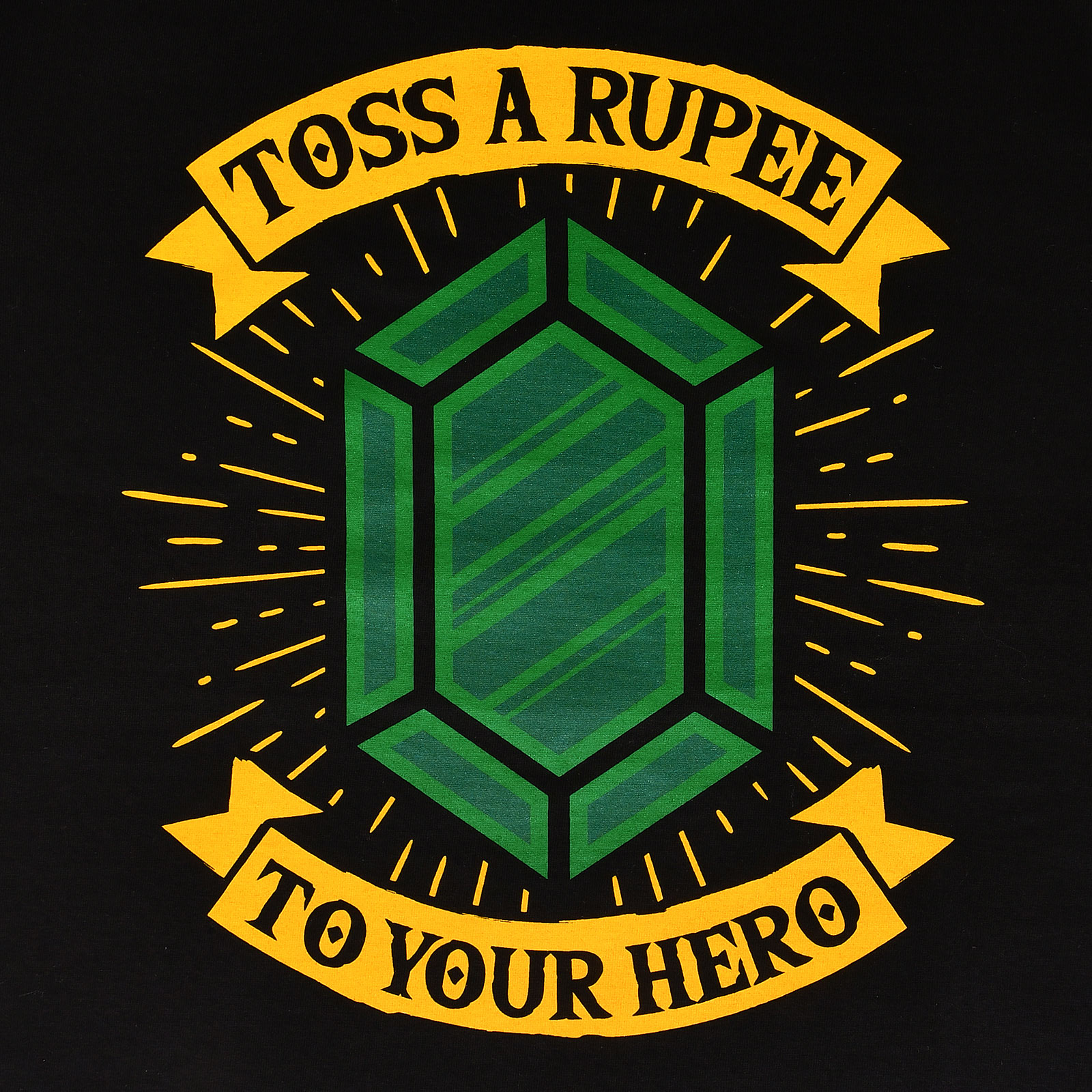 T-shirt Toss a Rupee to Your Hero pour les fans de Zelda noir