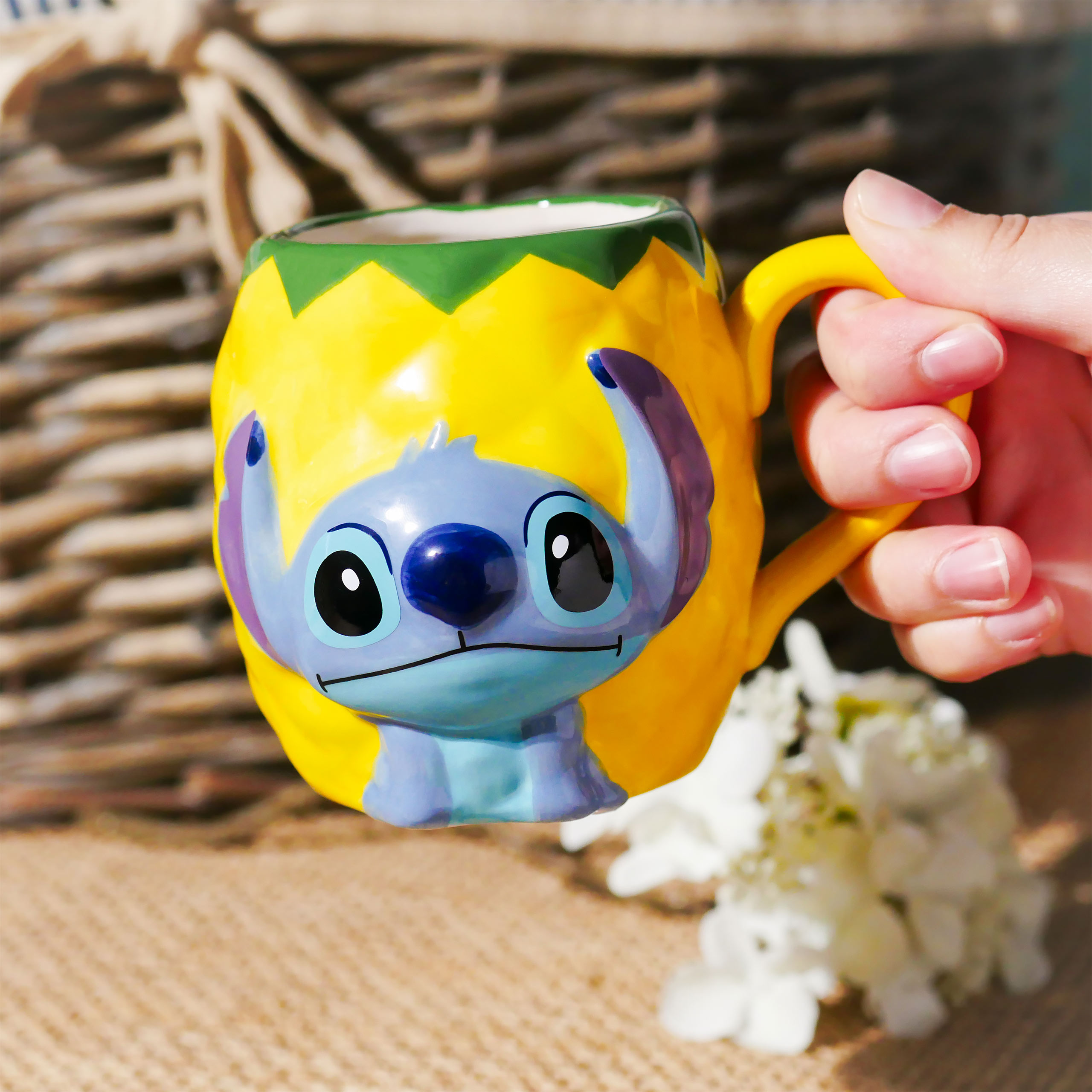 Taza 3D Stitch Piña - Lilo & Stitch