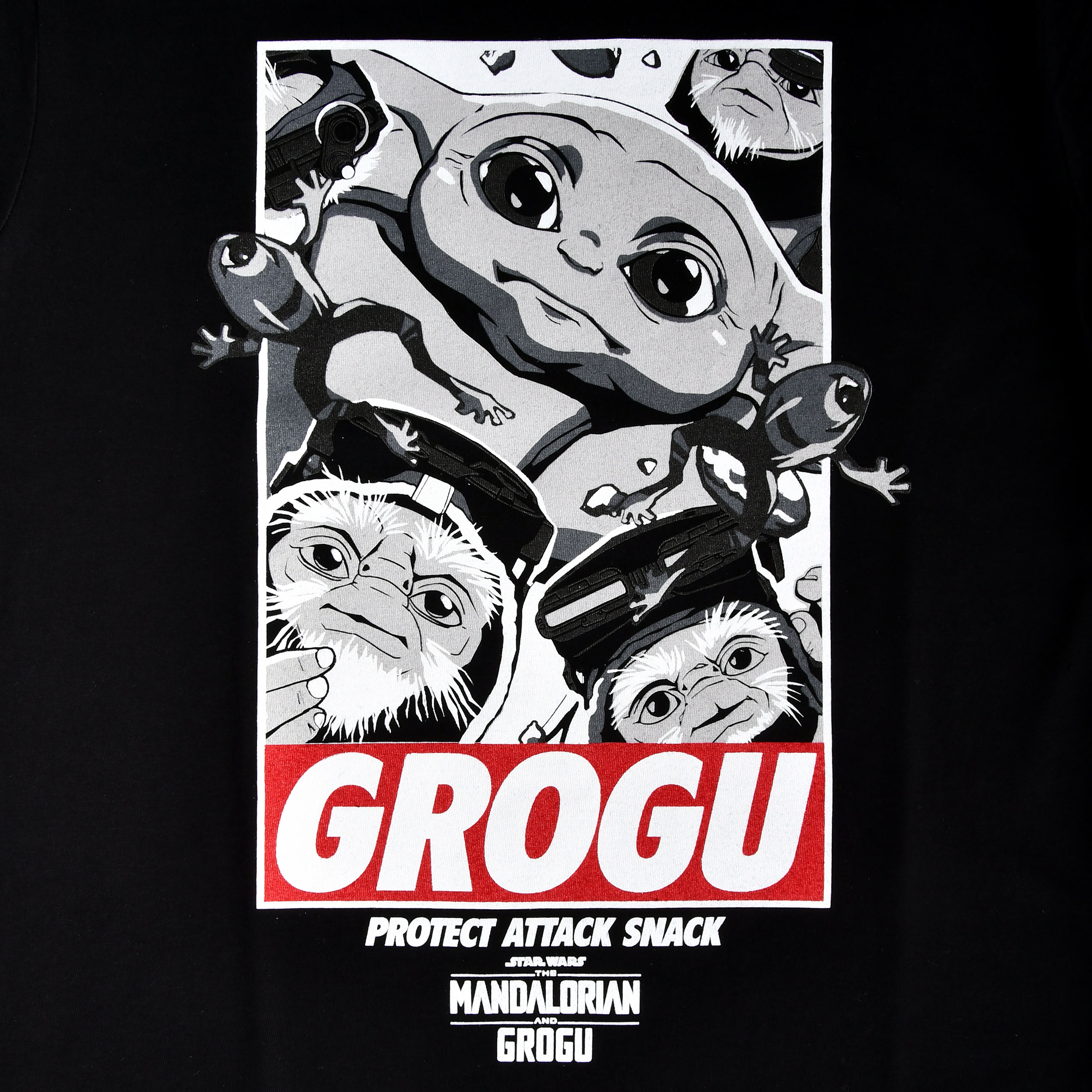 Grogu Protect Attack Snack T-Shirt - Star Wars The Mandalorian