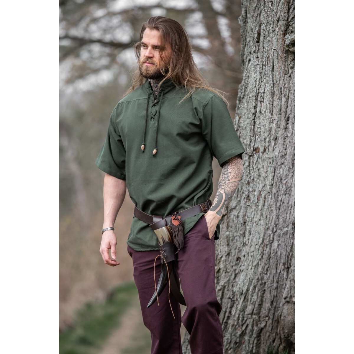 Medieval Shirt Erik Short Sleeve Green
