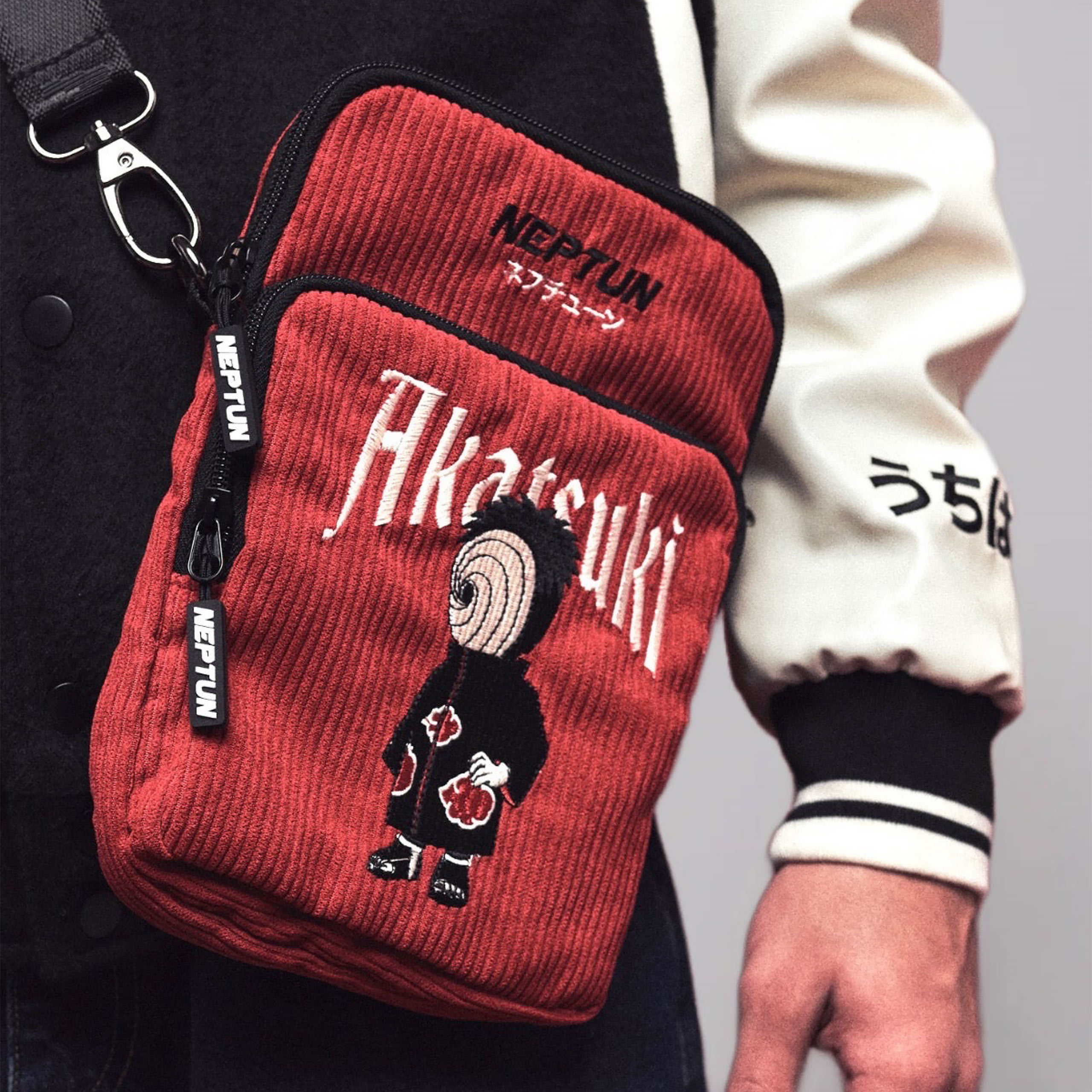 Naruto - Akatsuki Crossbody Bag red