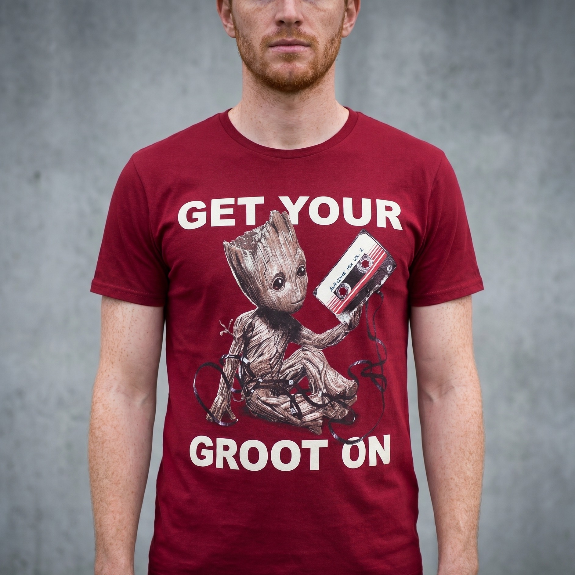 Guardianes de la Galaxia - Camiseta de Groot roja