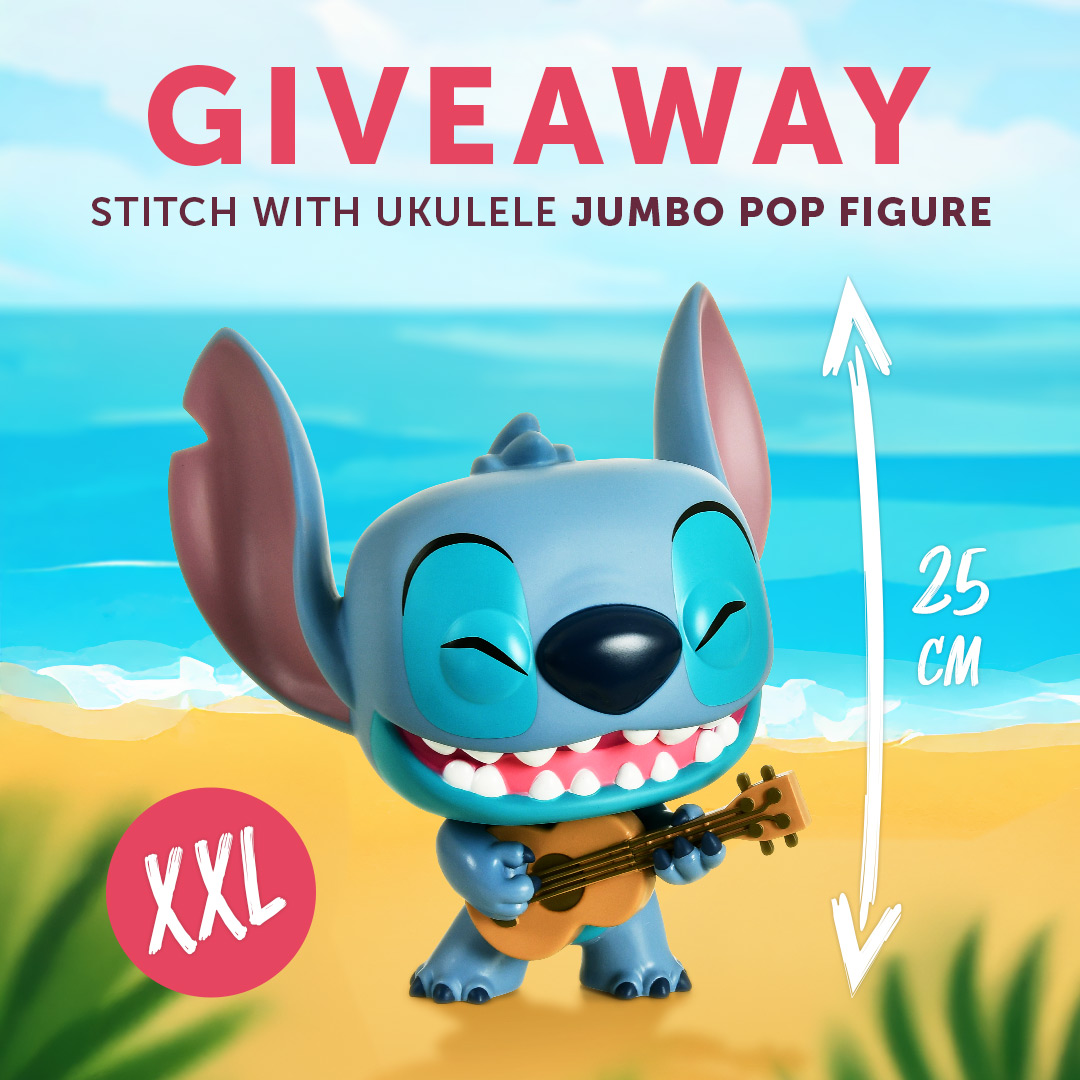 Giveaway: Stitch with ukulele - Jumbo Pop Figure, 25cm