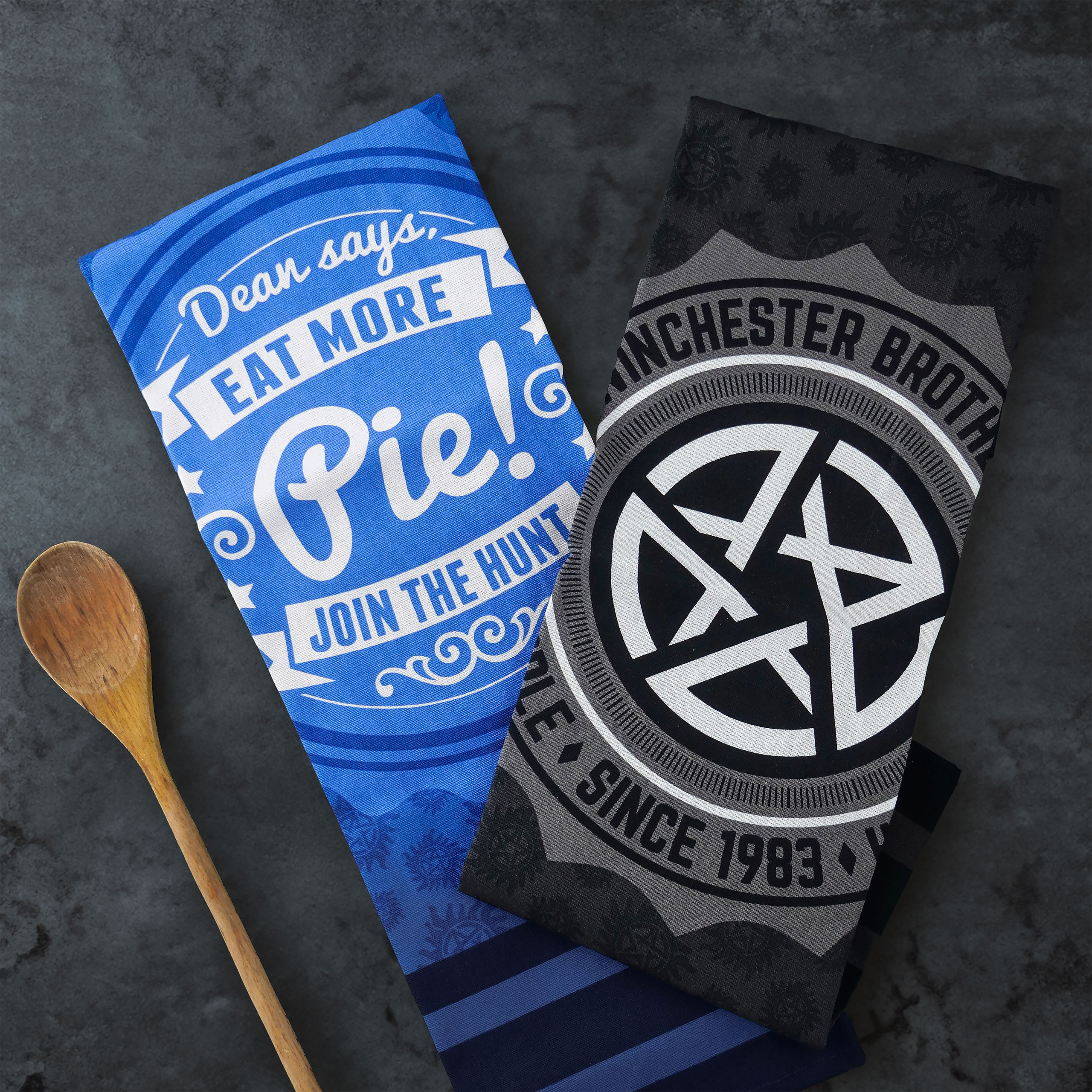 Pentagram and Pie Dish Towels Set - Supernatural