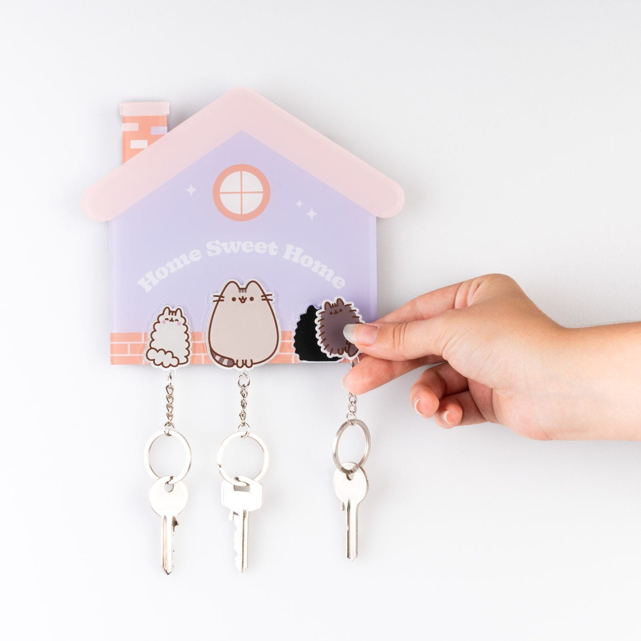 Portachiavi da parete Pusheen incl. 3 portachiavi