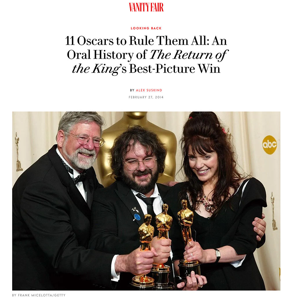 Screenshot: Vanity Fair '11 Oscars to Rule Them All'