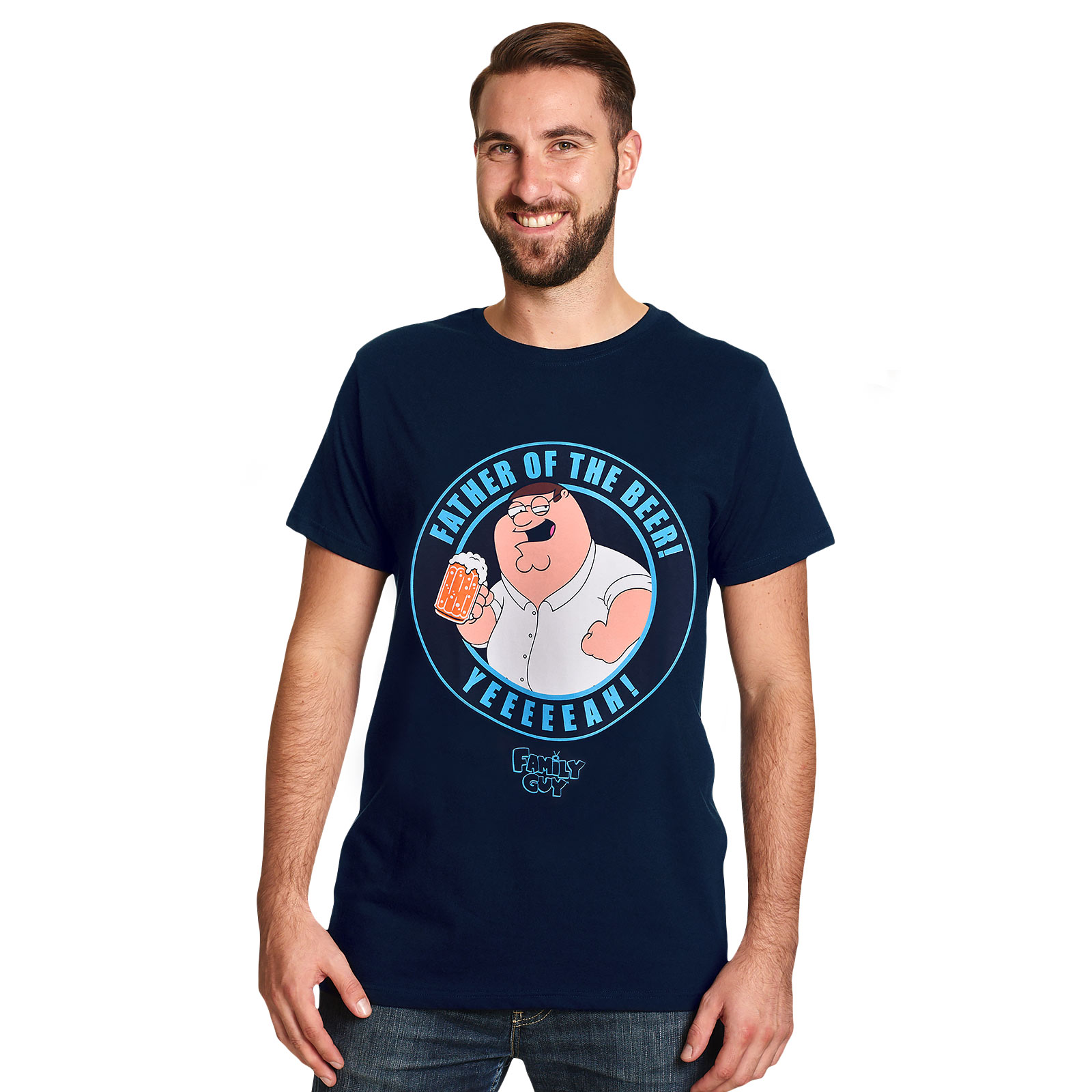 Family Guy - T-shirt Father of the Beer bleu