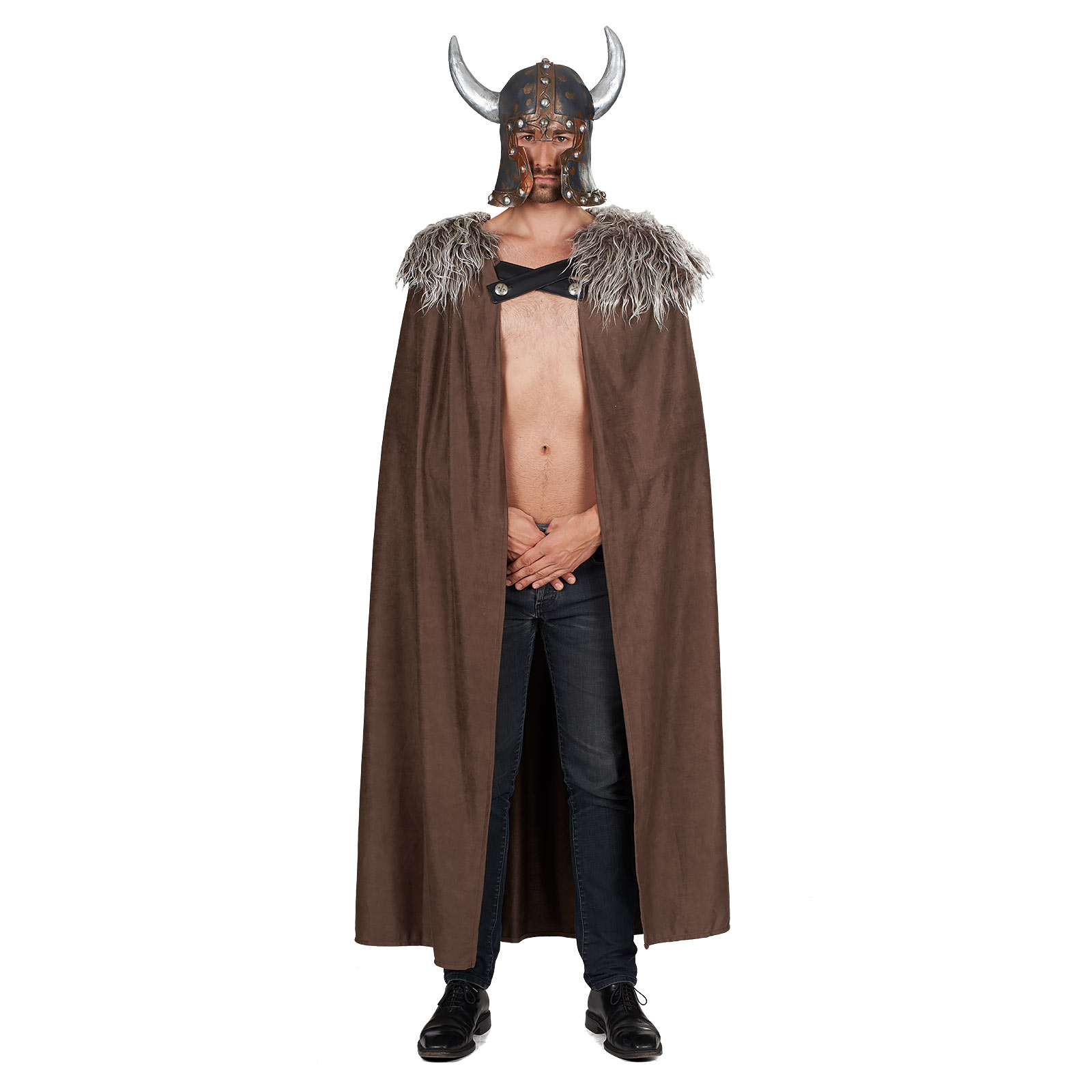 Viking Costume Cloak with Fur Trim