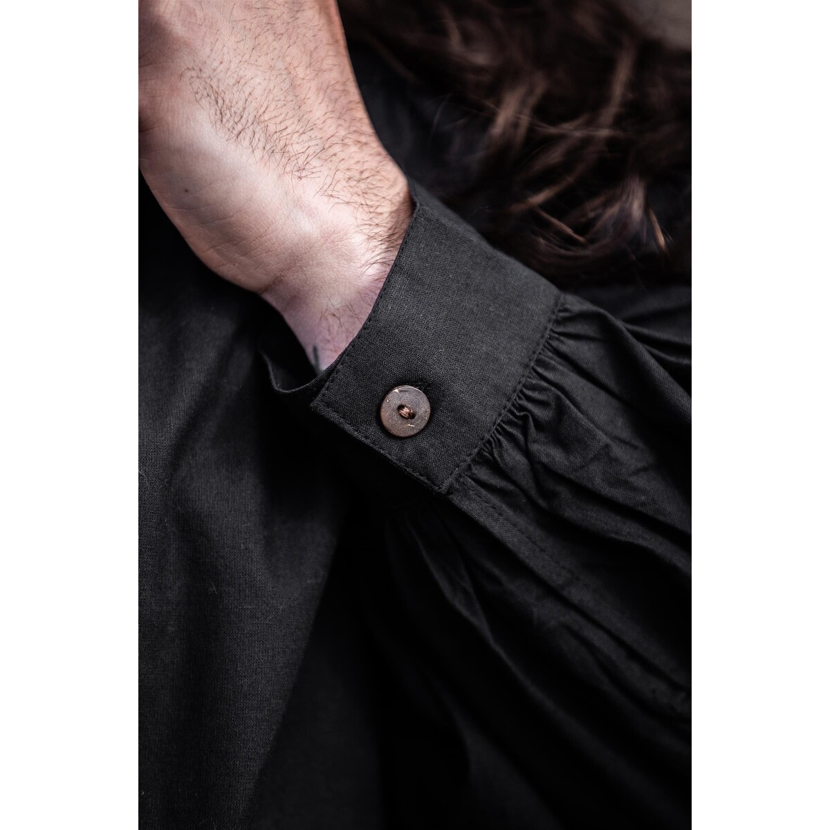 Camisa medieval Ulrich negra