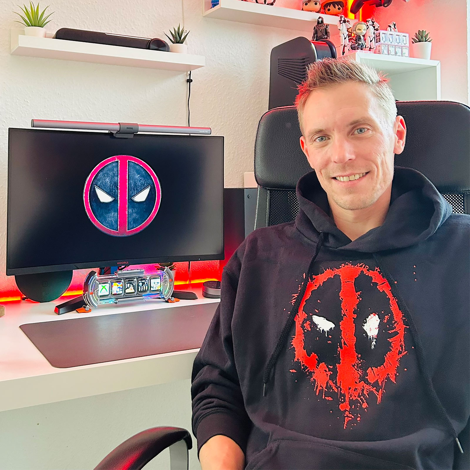 Deadpool - Sweat à capuche logo noir