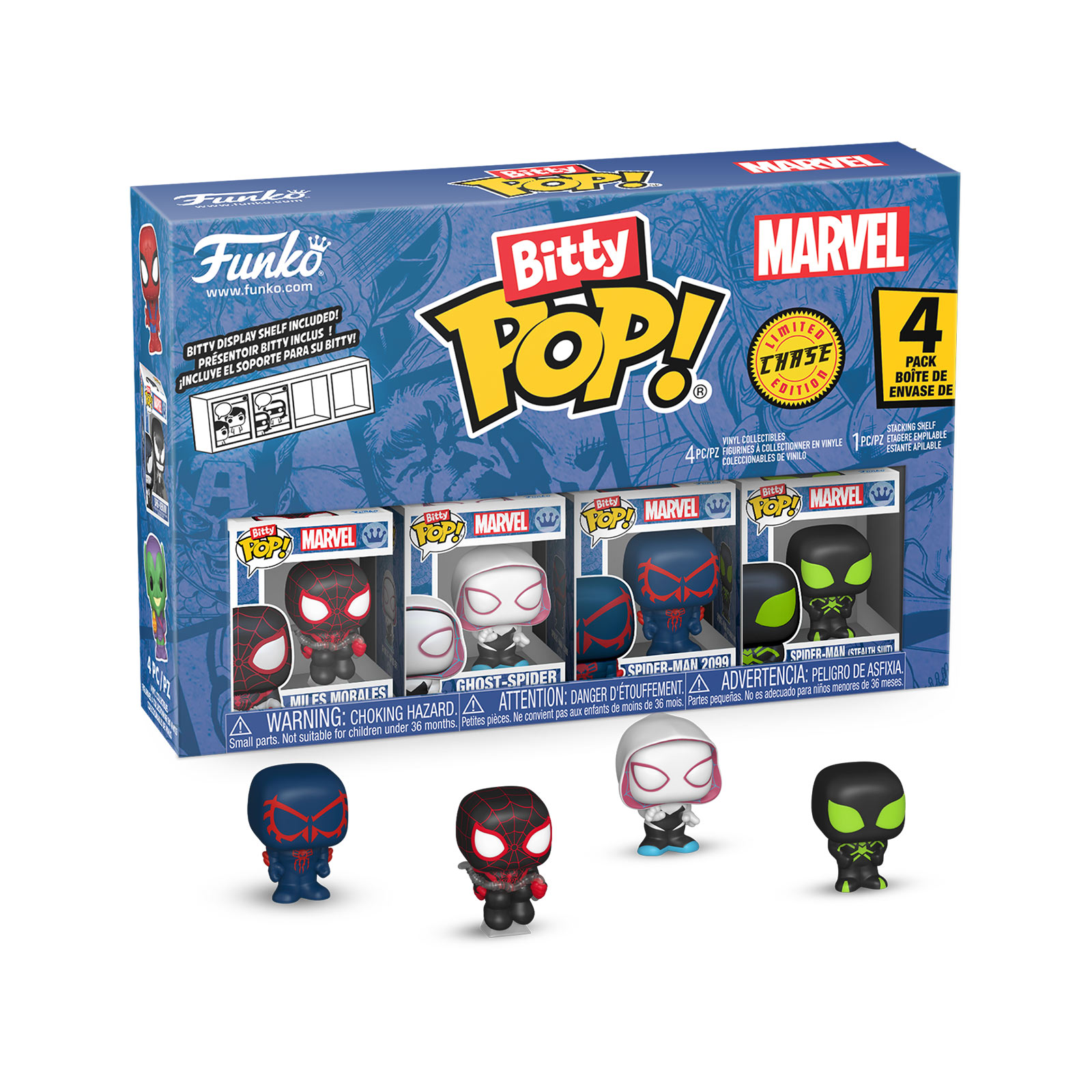 Marvel - Spider-Man Funko Bitty Pop 4-delige Figuren Set Serie 2