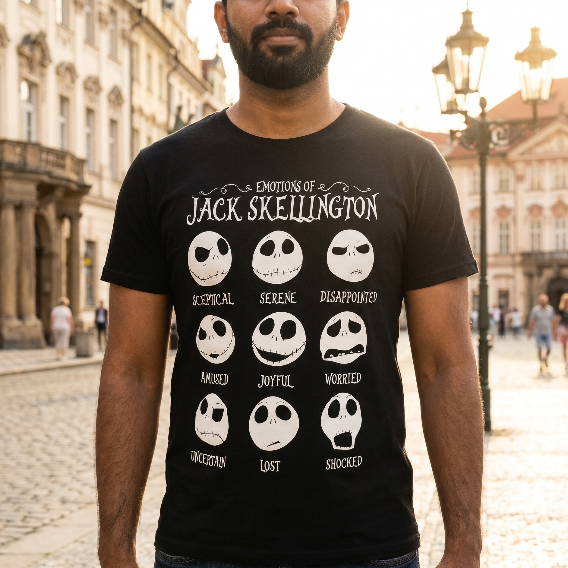 Nightmare Before Christmas - Jack Emotions Dames T-Shirt Zwart
